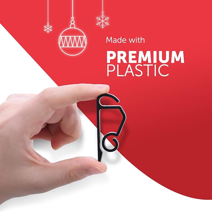 Kraft & Co Gutter Hooks – Outdoor Hanging Clips for Lighting | Perfect for Garden String Lights, Christmas Fairy Lights | Strong Plastic Mini Guttering Hooks for Decorations