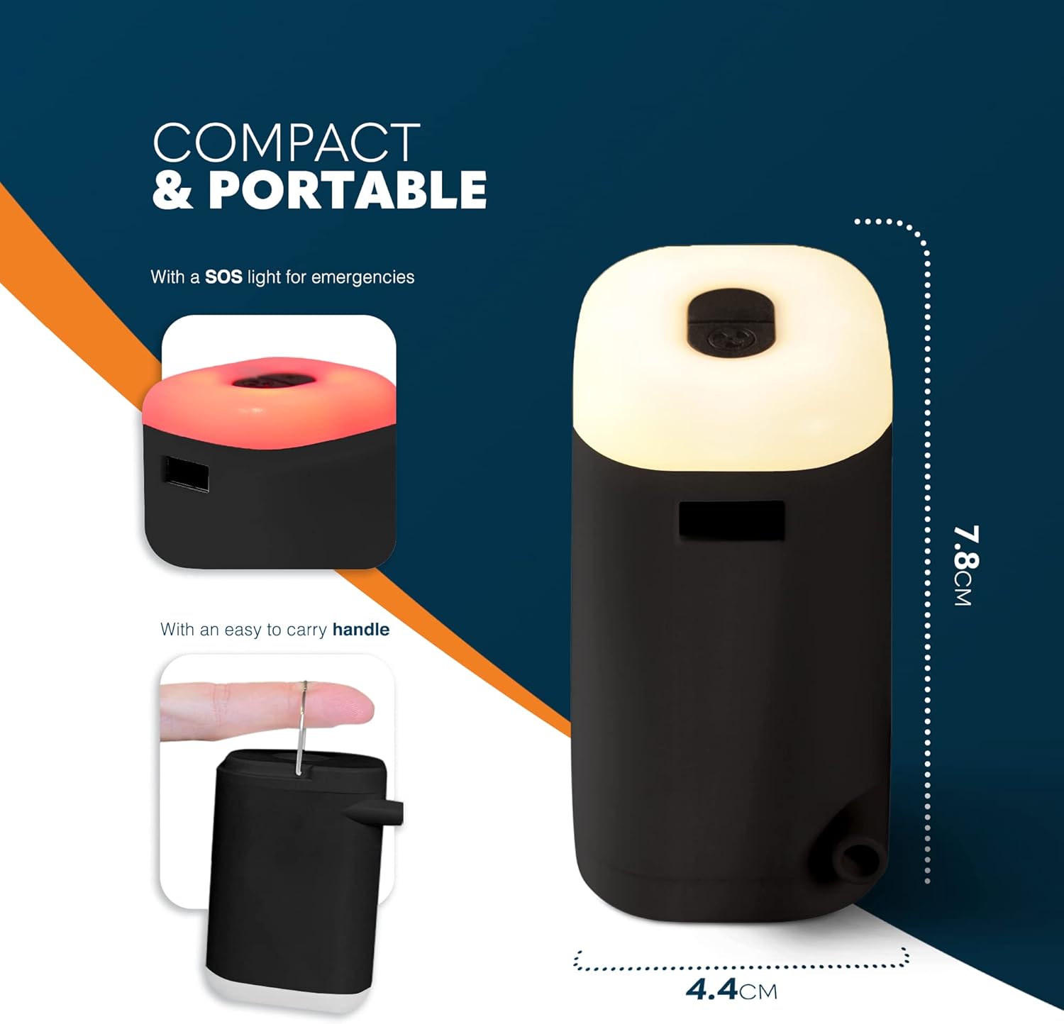 Voyager Portable Air Pump with Inflation & Deflation, Camping Lantern, and Power Bank – 2400mAh Battery, SOS Light, Compact for Camping, Outdoors, Hiking, Air Beds, Vacuum Storage Bags, & Pools