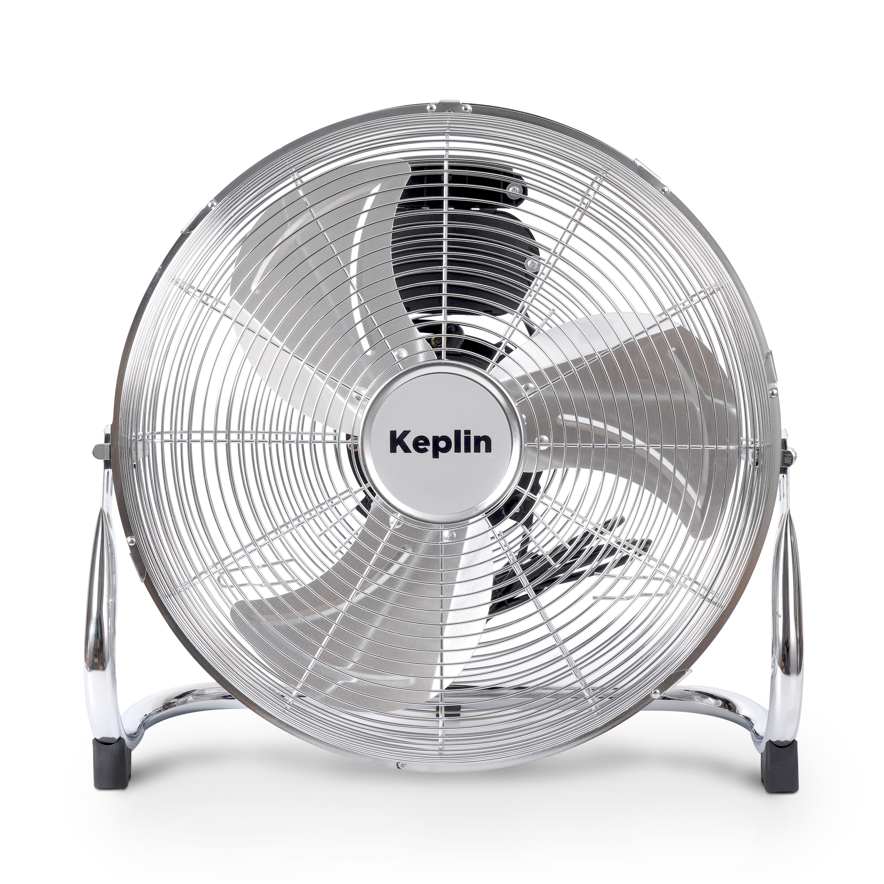 Heavy Duty Chrome Floor Fan with 3 Speeds - Adjustable Fan Head and Powerful Circulation