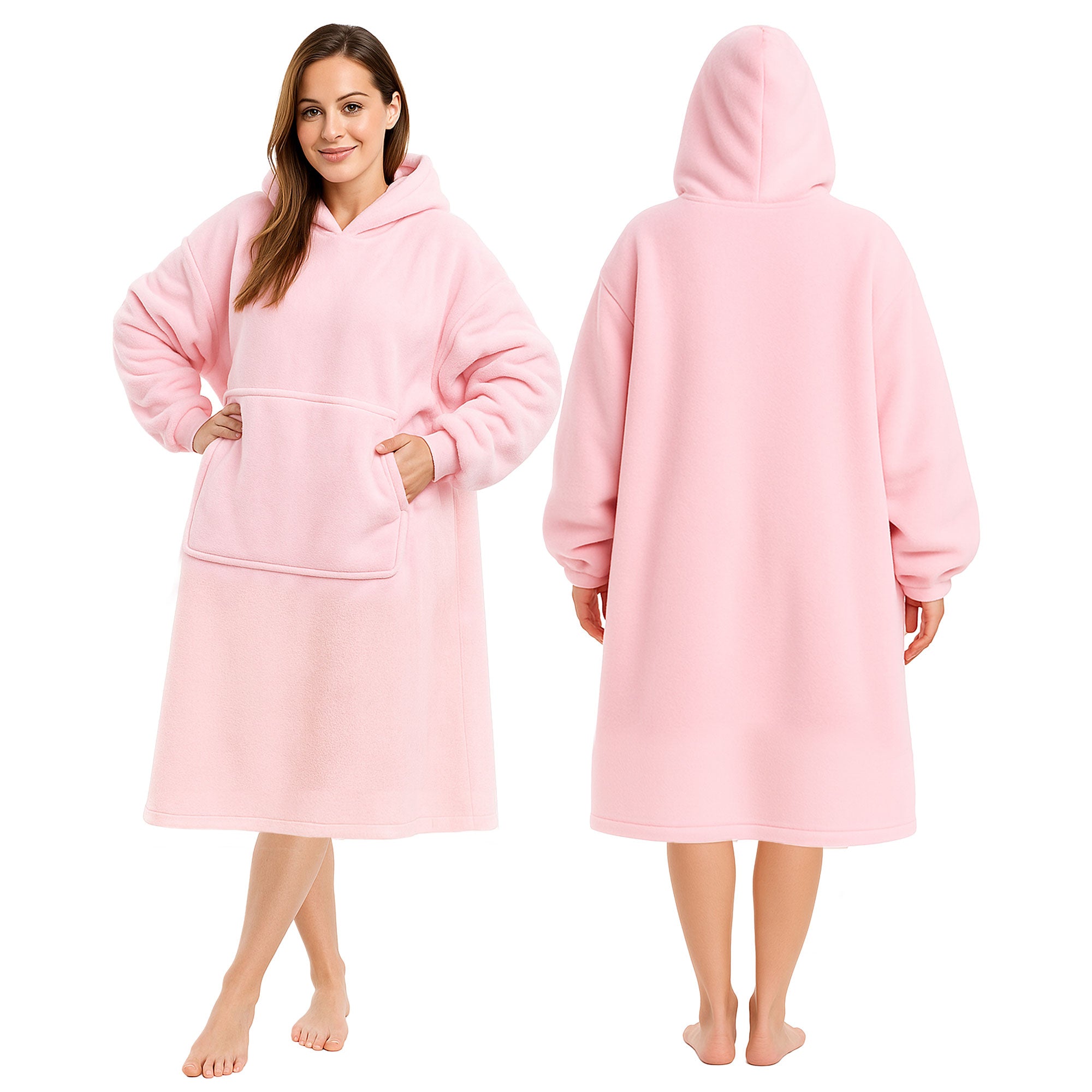 Oversized Blanket Hoodie - Thermal, Soft & Comfortable and Long Length Throw Hoodie