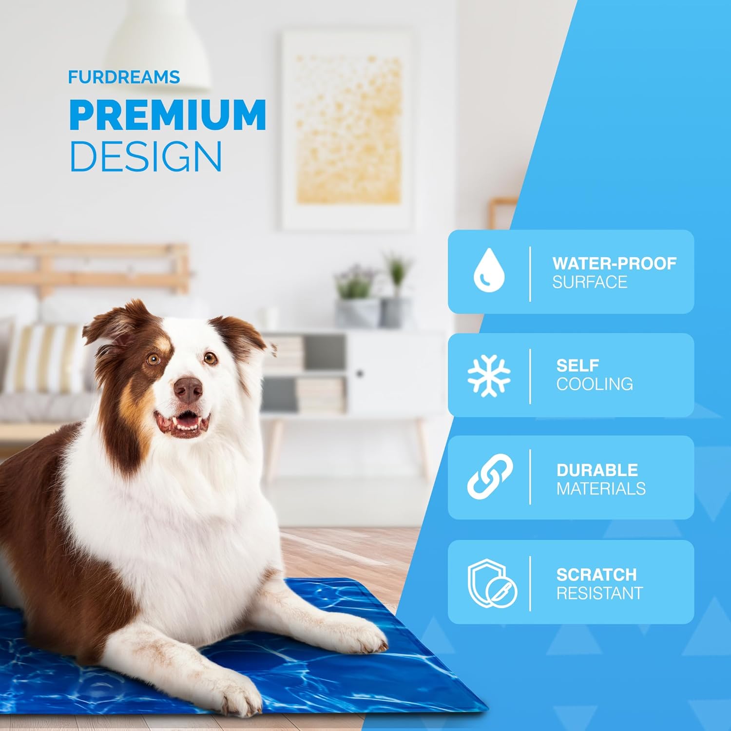 FurDreams Pet Cooling Mat – Waterproof Gel Pillow Pad for Dogs and Cats, – Prevent Overheating and Keep Cool During Summer Rest