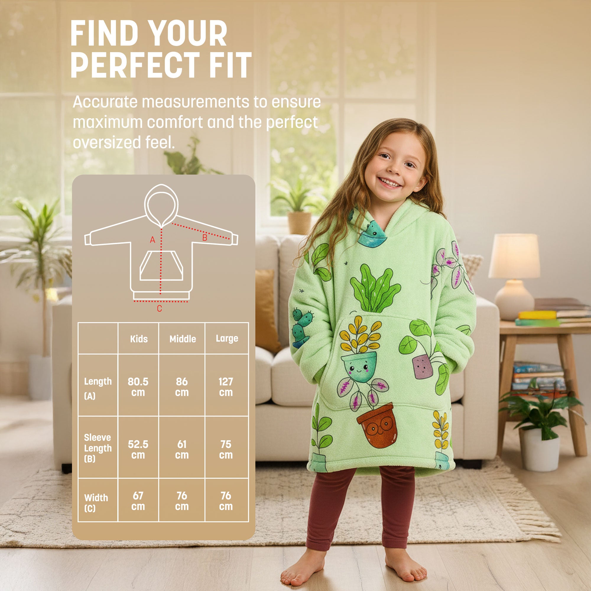 Oversized Blanket Hoodie - Thermal, Soft & Comfortable and Long Length Throw Hoodie