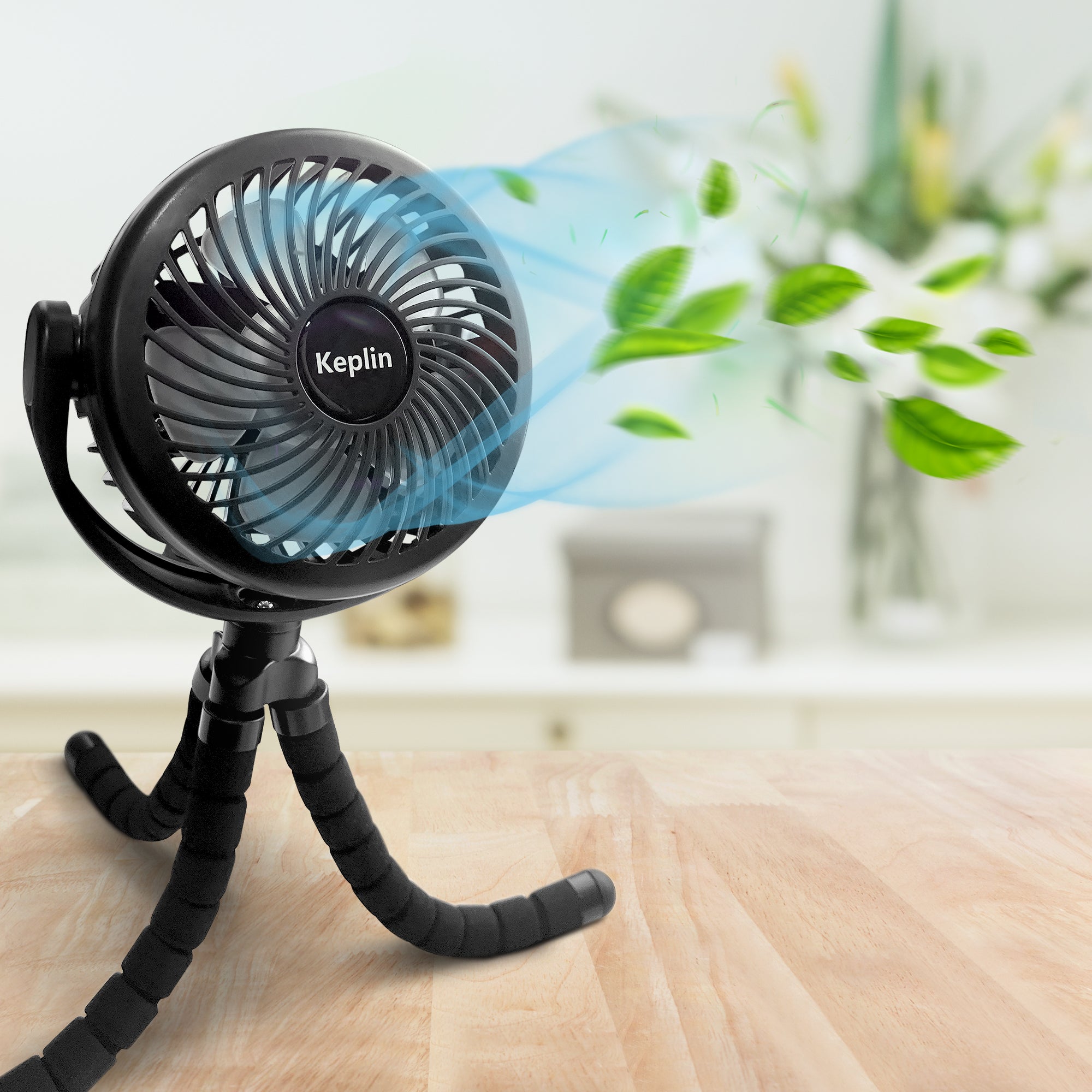 Portable & Rechargeable Handheld Fan with Flexible Handle - UK