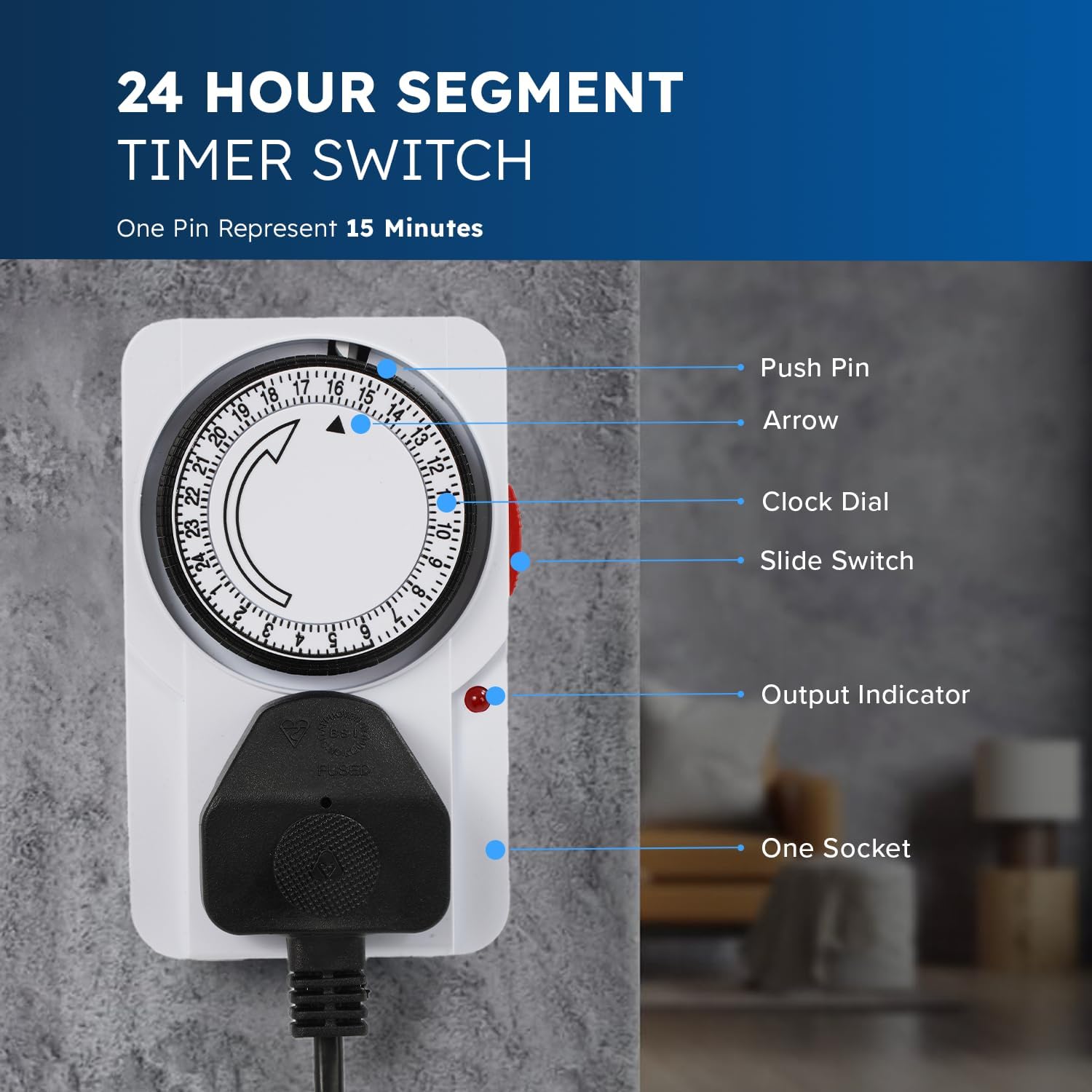 Pack of 3 Plug-In Timer Switches