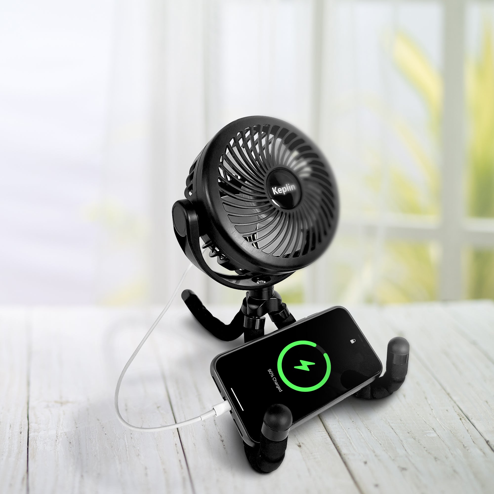 Portable & Rechargeable Handheld Fan with Flexible Handle - UK