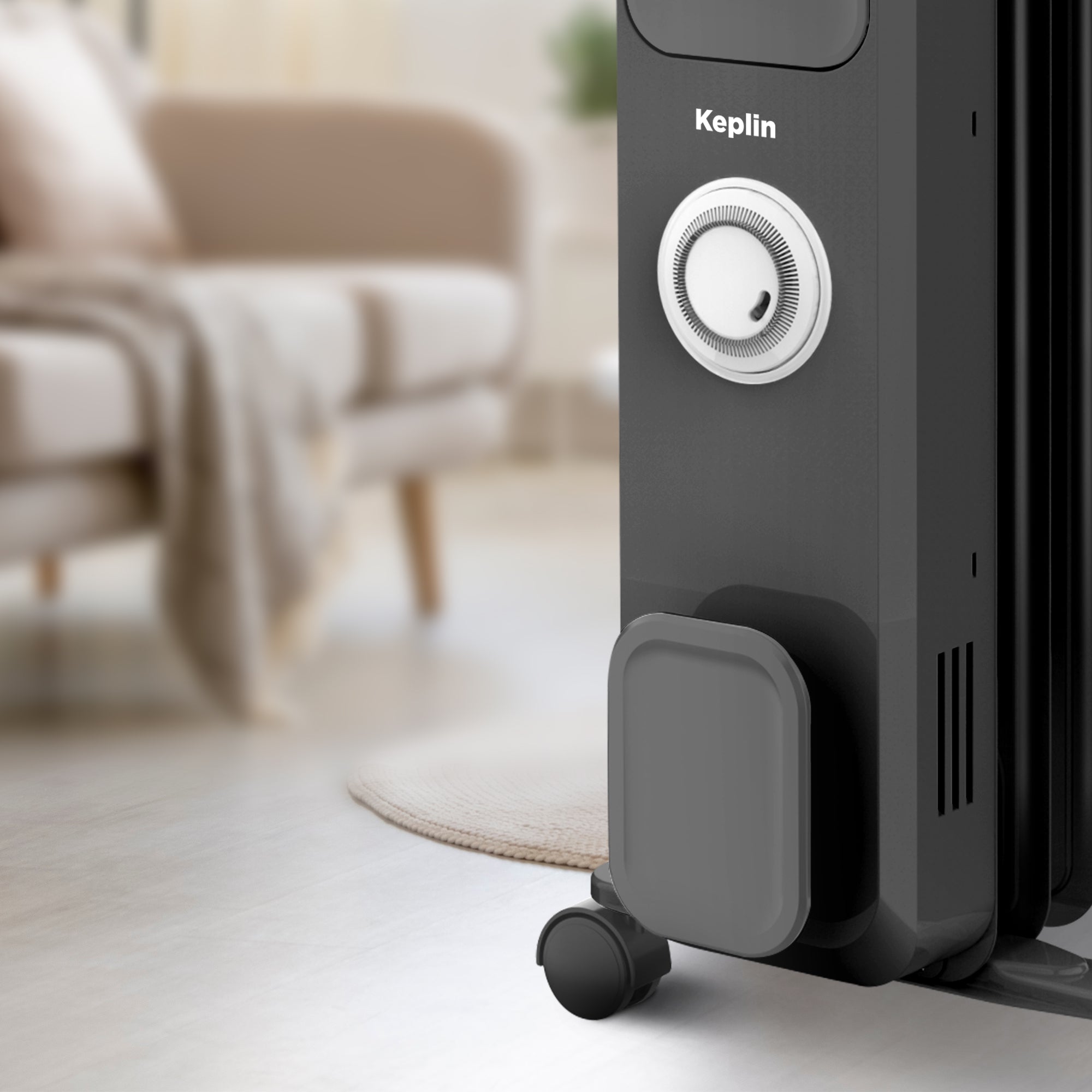 2500W Oil Filled Radiator With Timer - Efficient & Portable Electric Heater with Remote Control