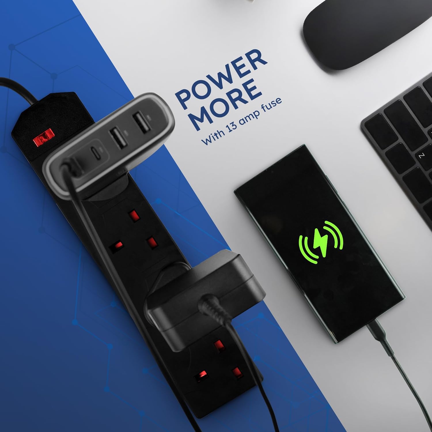 DESIRETECH 4-Gang Extension Lead