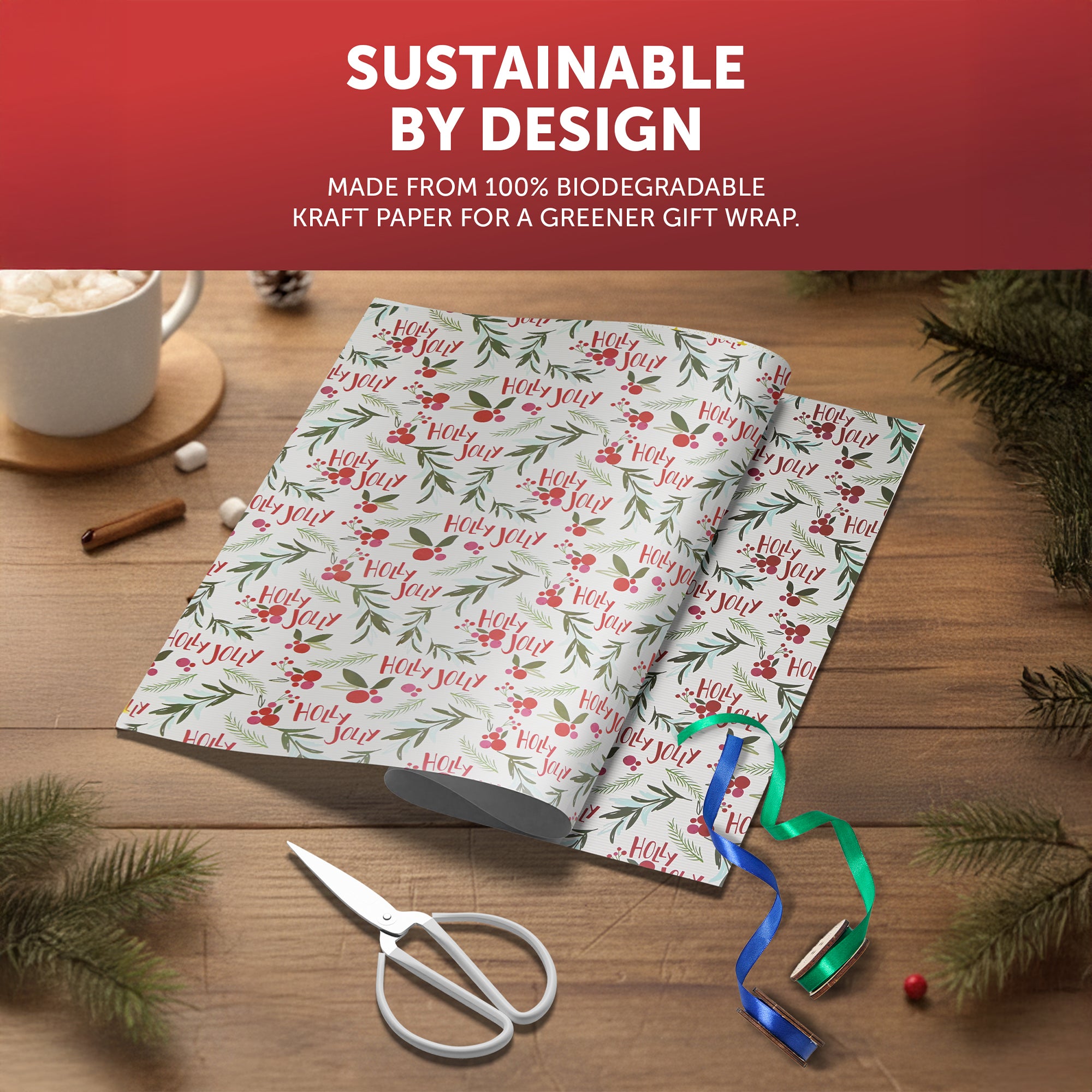 Kraft & Co 4 pack 69cm x 8M Gift Wrapping Paper Ideal for Gifts Arts & Crafts