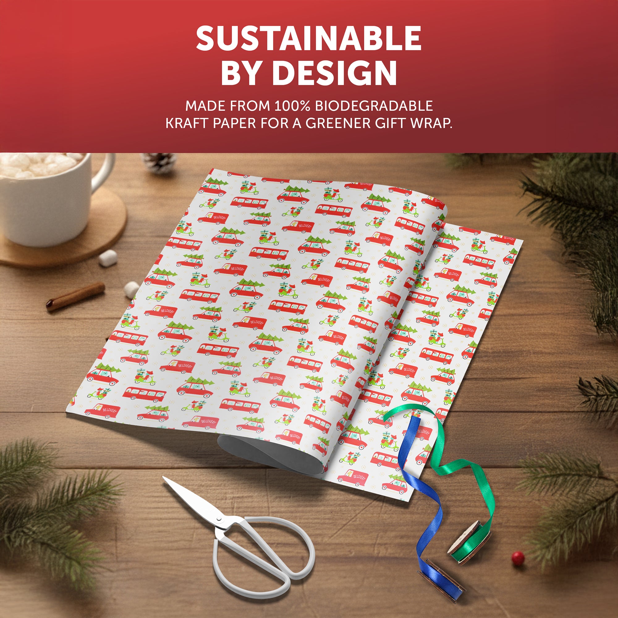 Kraft & Co 4 pack 69cm x 8M Gift Wrapping Paper Ideal for Gifts Arts & Crafts