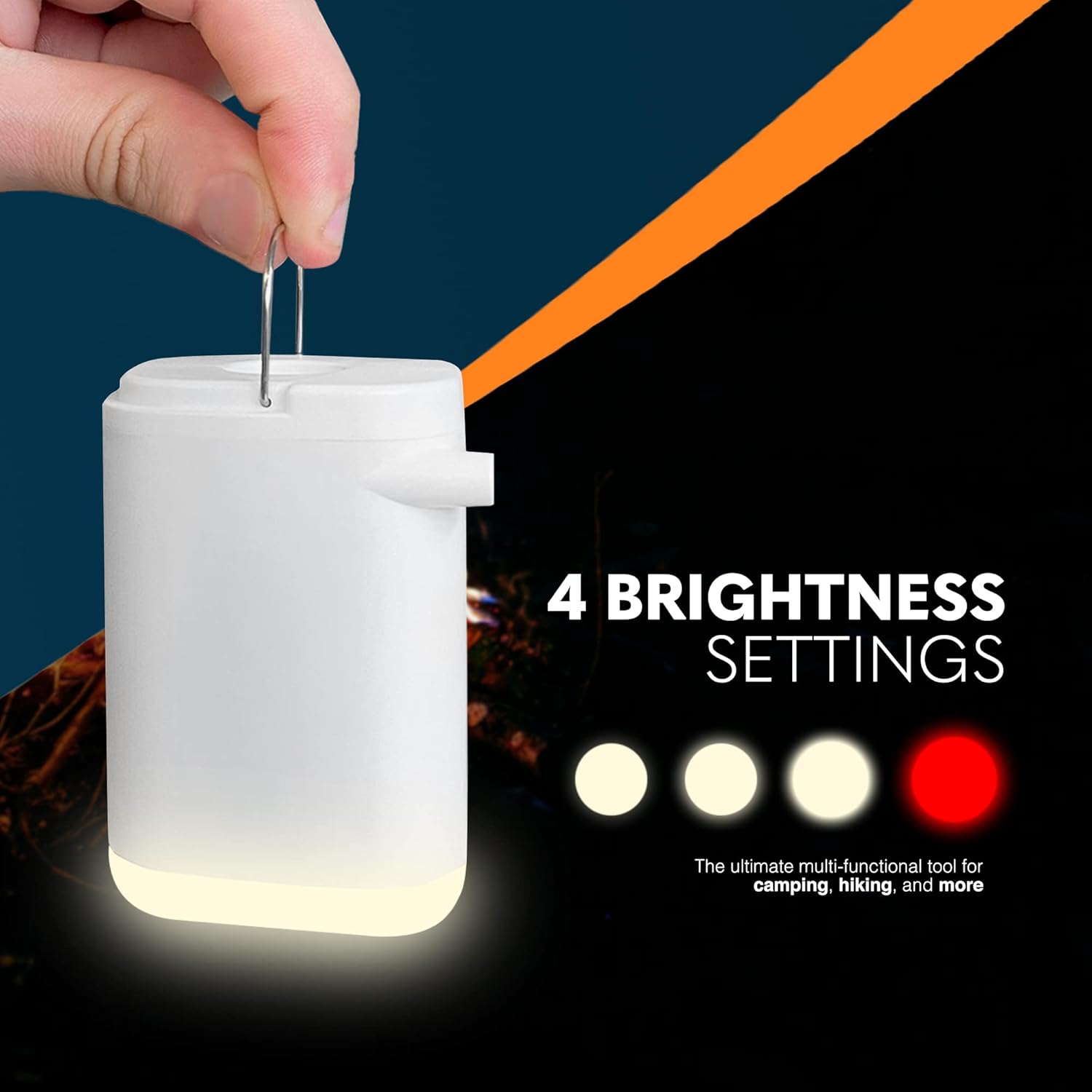 Voyager Portable Air Pump with Inflation & Deflation, Camping Lantern, and Power Bank – 2400mAh Battery, SOS Light, Compact for Camping, Outdoors, Hiking, Air Beds, Vacuum Storage Bags, & Pools