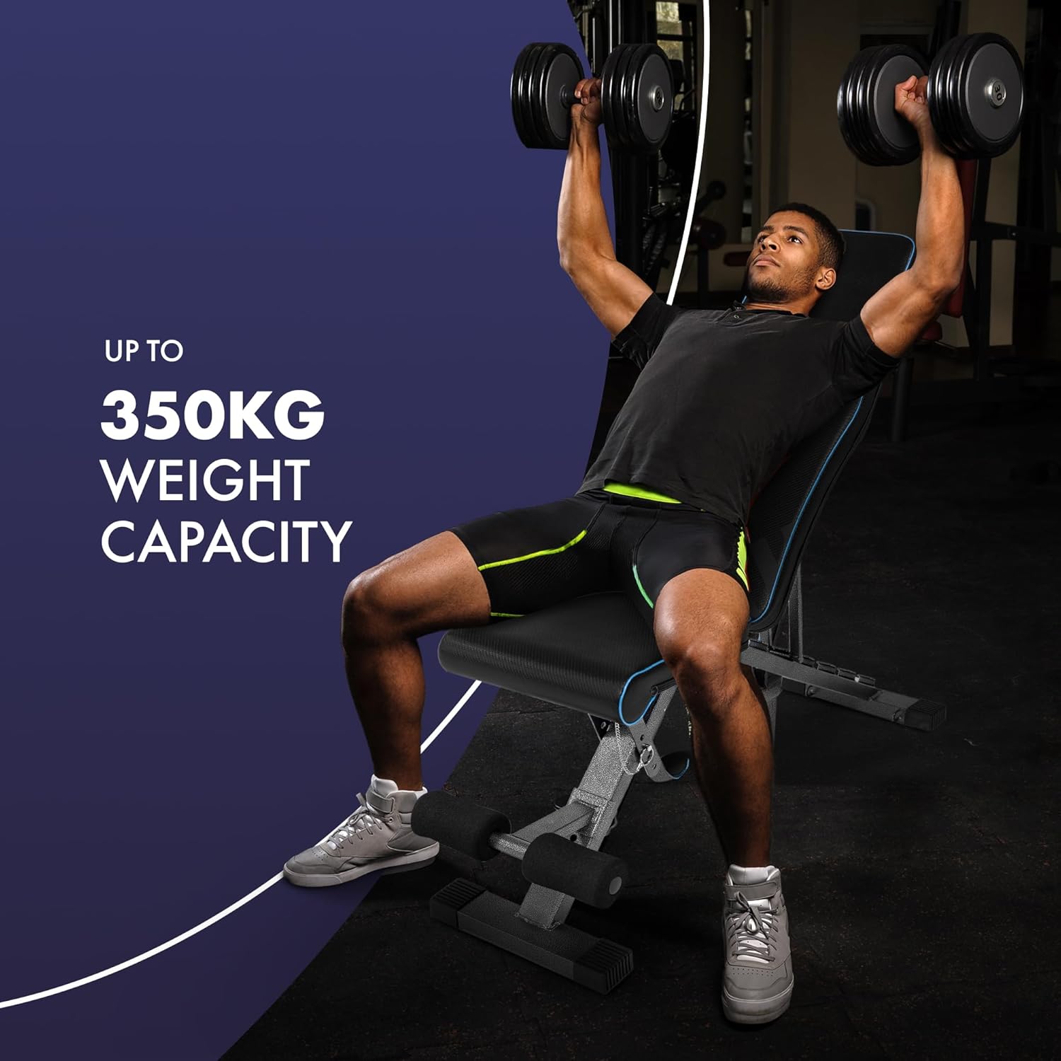 Kayman Adjustable Weight Bench - Compact Home Gym Workout Bench UK