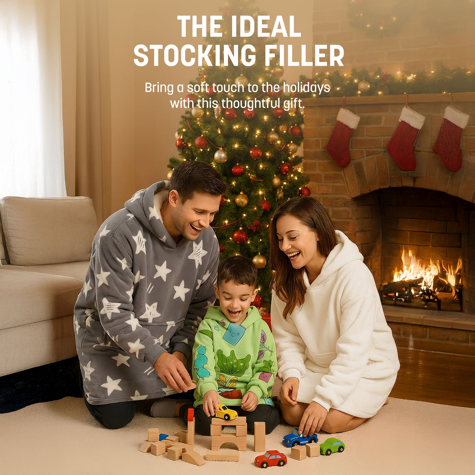 Oversized Blanket Hoodie - Thermal, Soft & Comfortable and Long Length Throw Hoodie