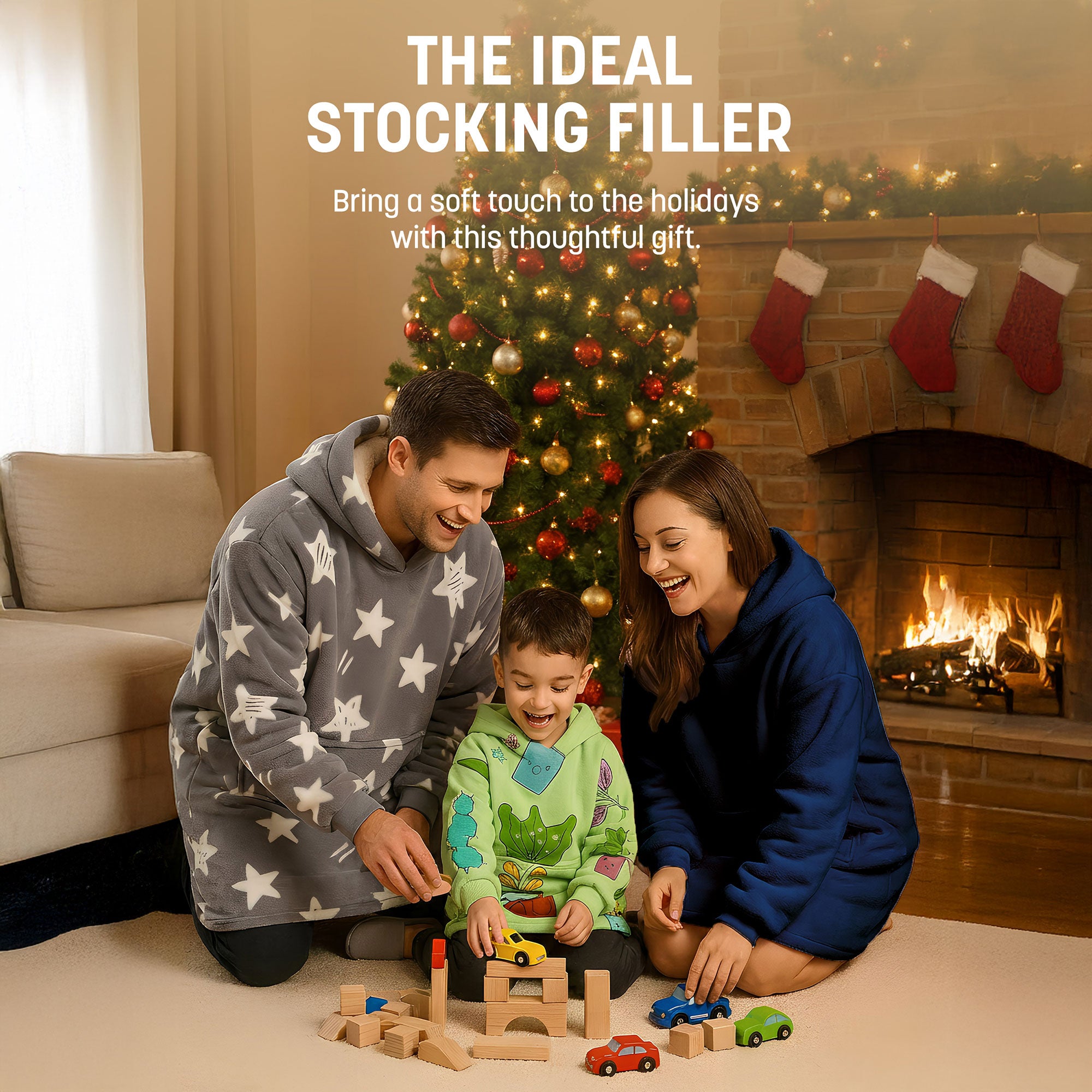 Oversized Blanket Hoodie - Thermal, Soft & Comfortable and Long Length Throw Hoodie