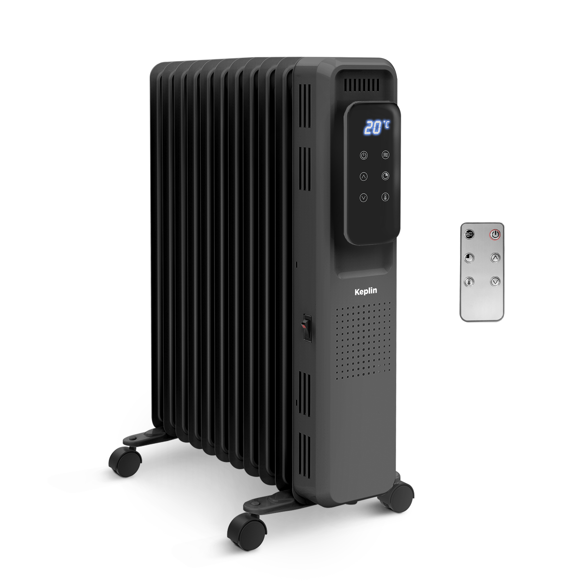 2500W Oil Filled Radiator With Timer - Efficient & Portable Electric Heater with Remote Control