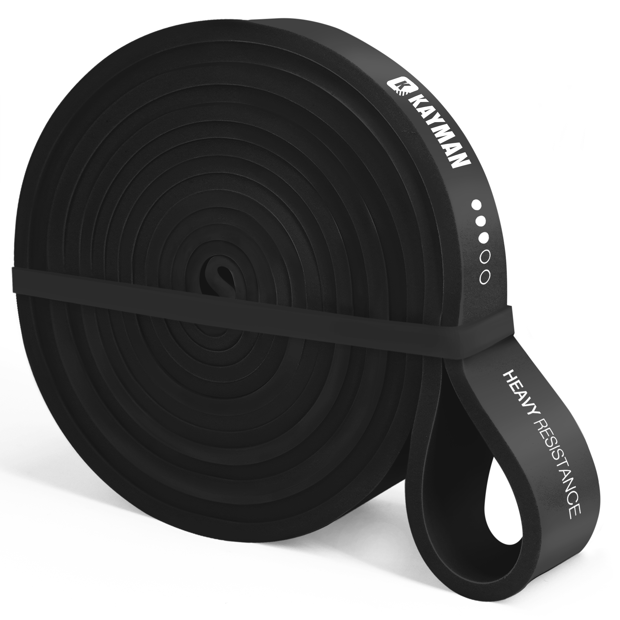 Kayman - Long Resistance Bands, Perfect for Pull-Ups, Yoga, Calisthenics, Strength Training, Stretching, Home Workouts (5-15lbs, 15-35lbs, 30-60lbs, 40-80lbs, 50-125lbs)