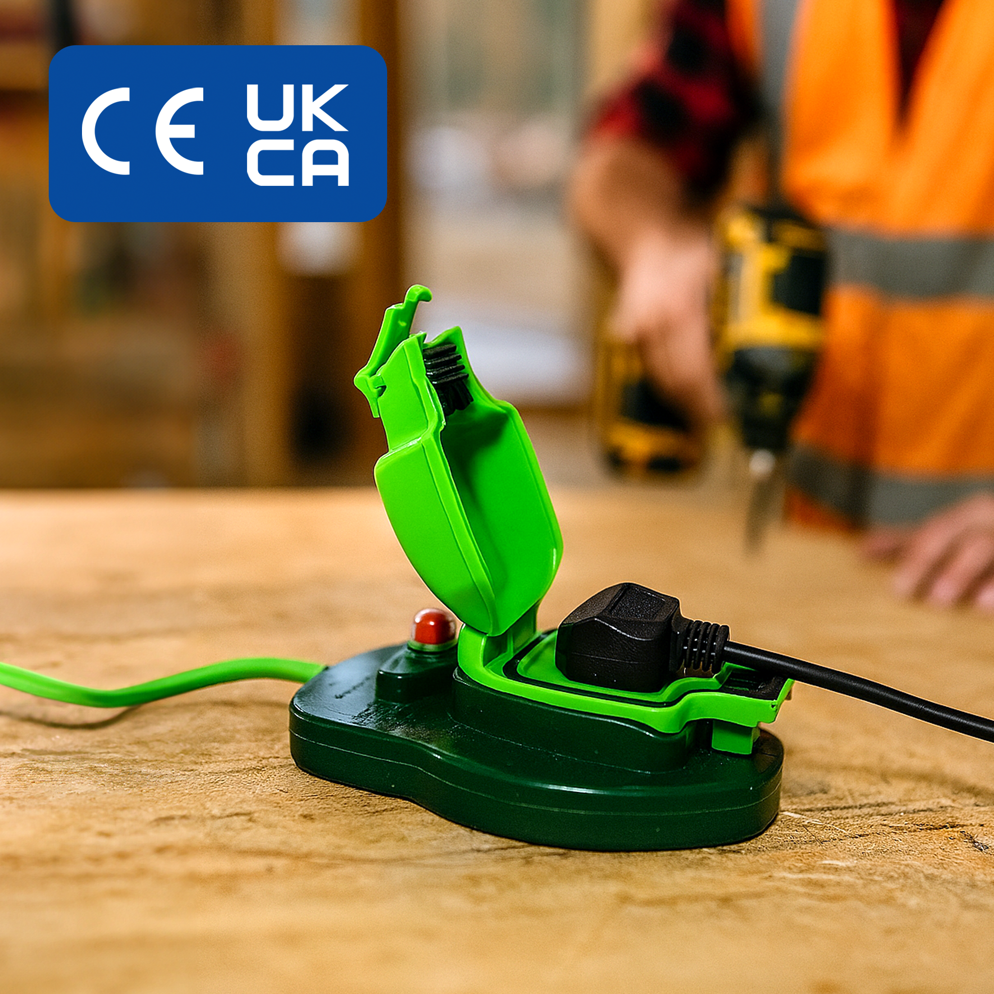 Desiretech - 10m / 15m Weatherproof Extension Cable - with Sockets - 13 Amp Outdoor Lead - Waterproof IP54 - Durable Green Cable for Garden, Outdoor Equipment & Power Tools - Flexible & Heavy Duty Design