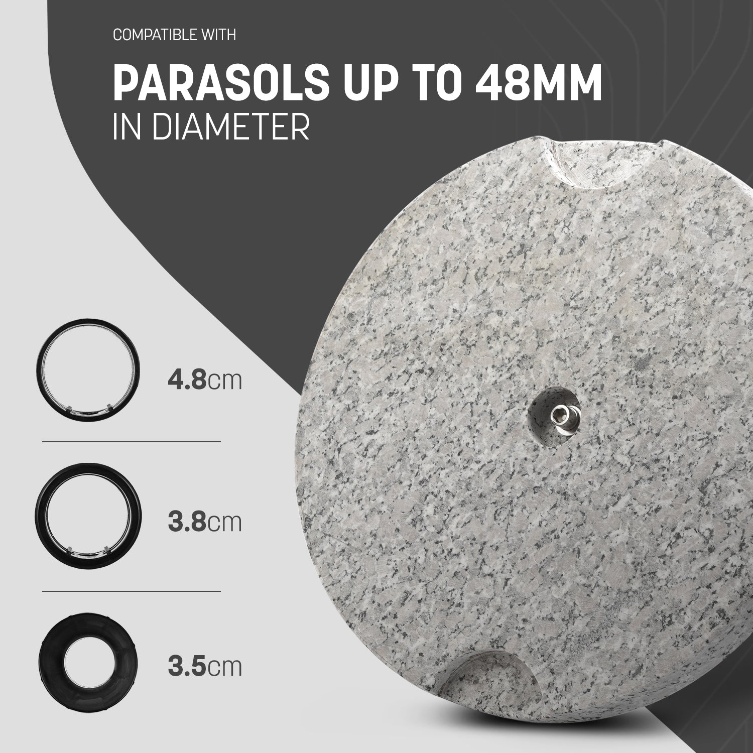Granite parasol base