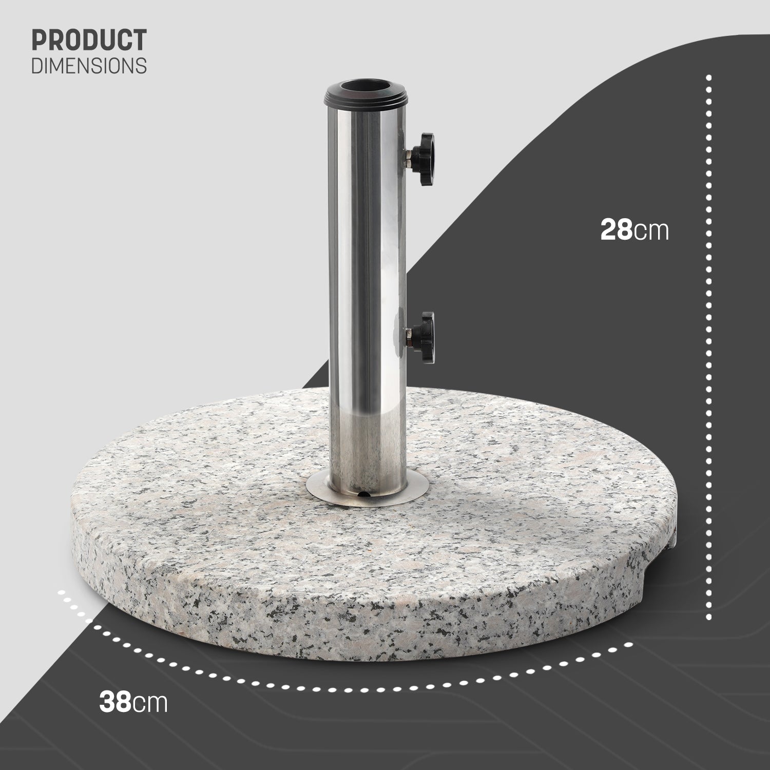 Granite parasol base