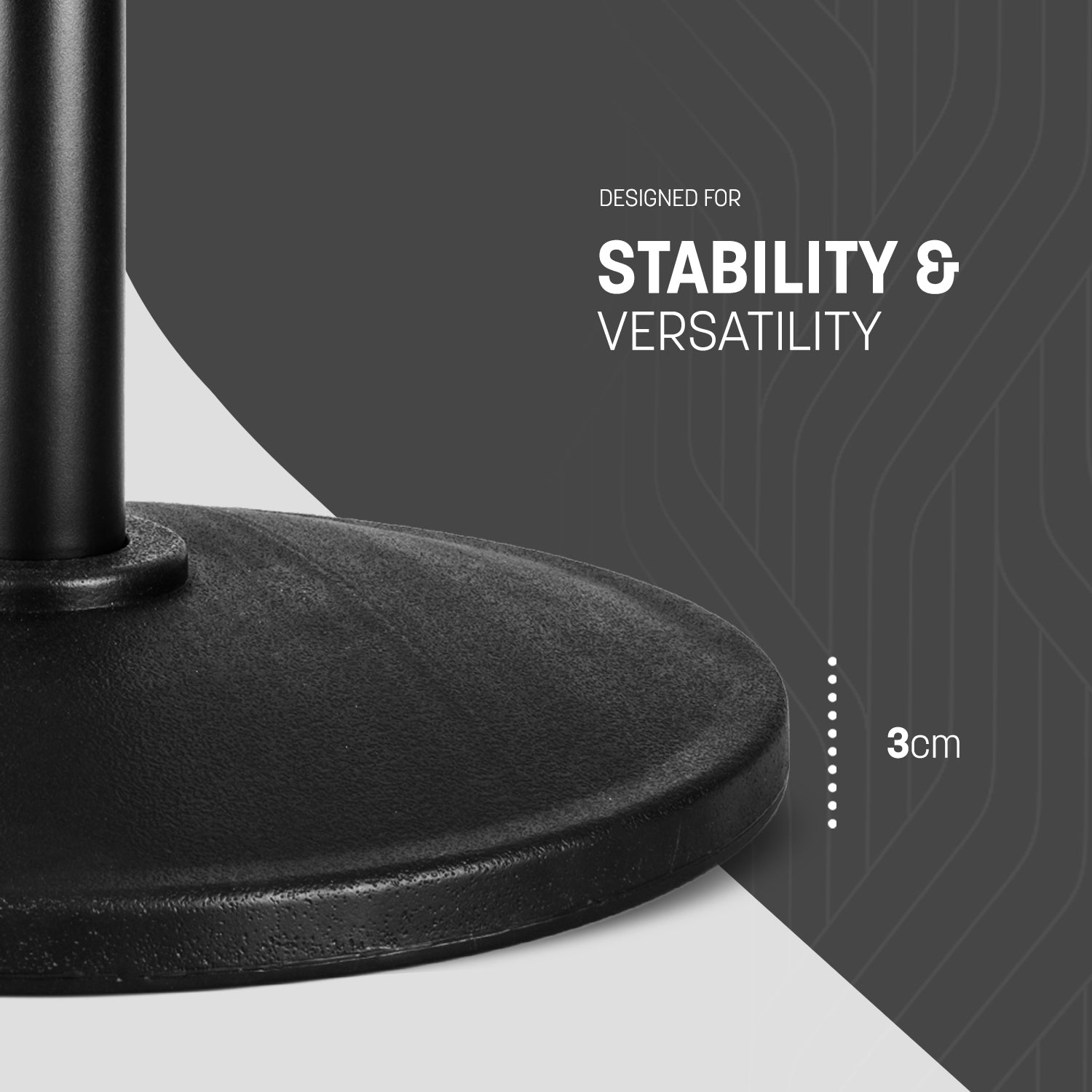 KEPLIN Cast Iron Effect Parasol Base – Heavy Duty Metal Garden Patio Furniture Stand for Umbrella, Canopy, Gazebo, Awning