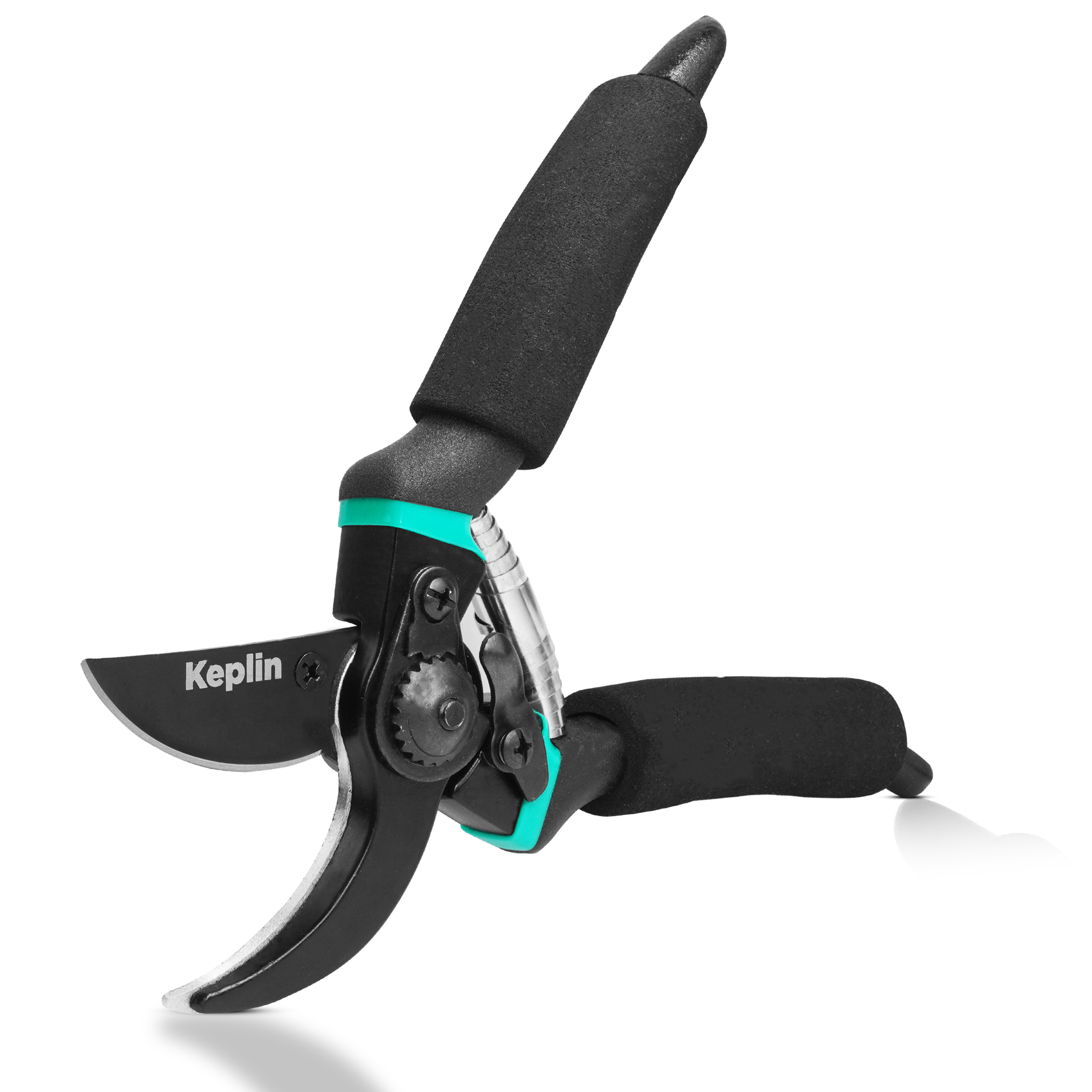 Keplin - 8" Garden Secateurs | Titanium Steel Blades, Drop Forged Aluminum Handles, Non-Slip Grip | Heavy Duty Pruning Shears for Gardening, Tree Branch Cutter with Sap Groove, Rust-Resistant