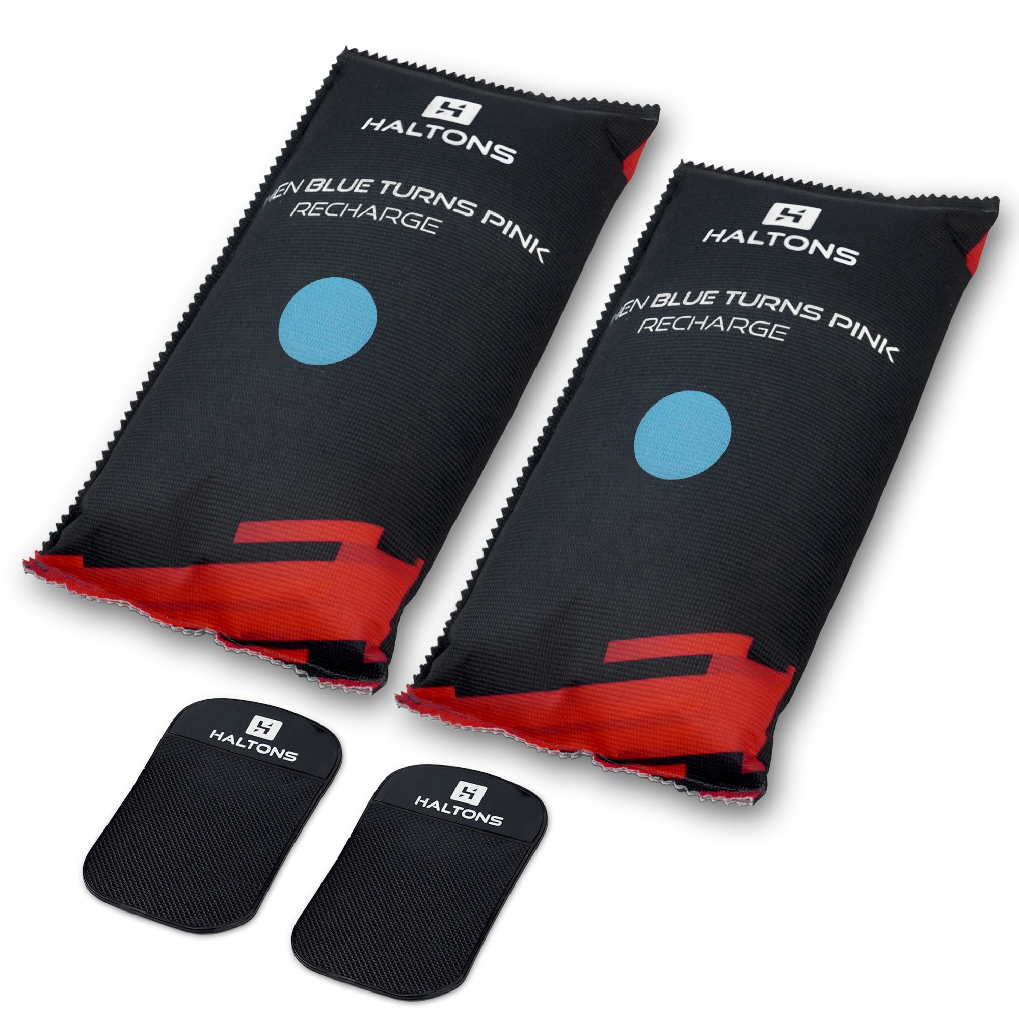 Haltons Silica Gel Dehumidifier 1kg & 350g - Reusable Moisture Absorber with Built-in Indicator & Anti-Slip Pad - Prevents Dampness & Condensation - Ideal for Cars, Closets, Storage - 28x16x4cm