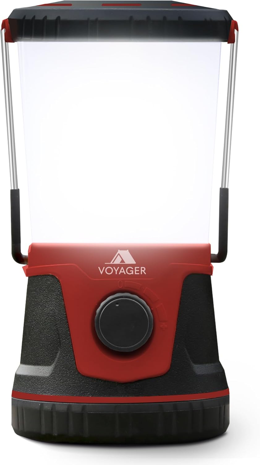 Voyager LED Camping Lantern – 1500 Lumen Light with Up to 40 Hours Battery Life (D Size) – Durable Emergency Survival Gear for Night Trips, Hiking, and Camping – Dark Green