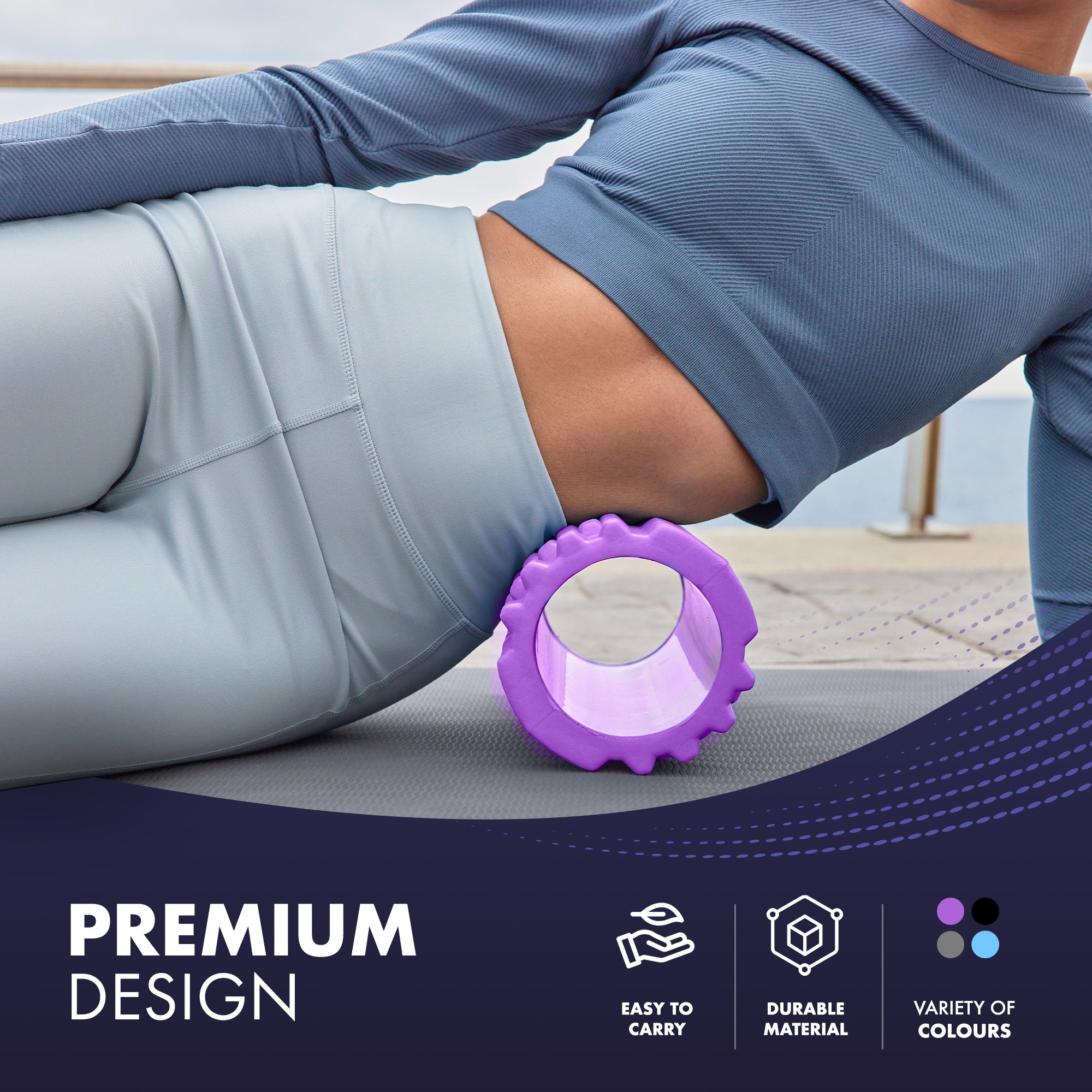 Kayman Massage Roller: High-Density Foam Deep Tissue Relief & Sports Recovery Tool for Back Pain, Balance, and Blood Flow Stimulation