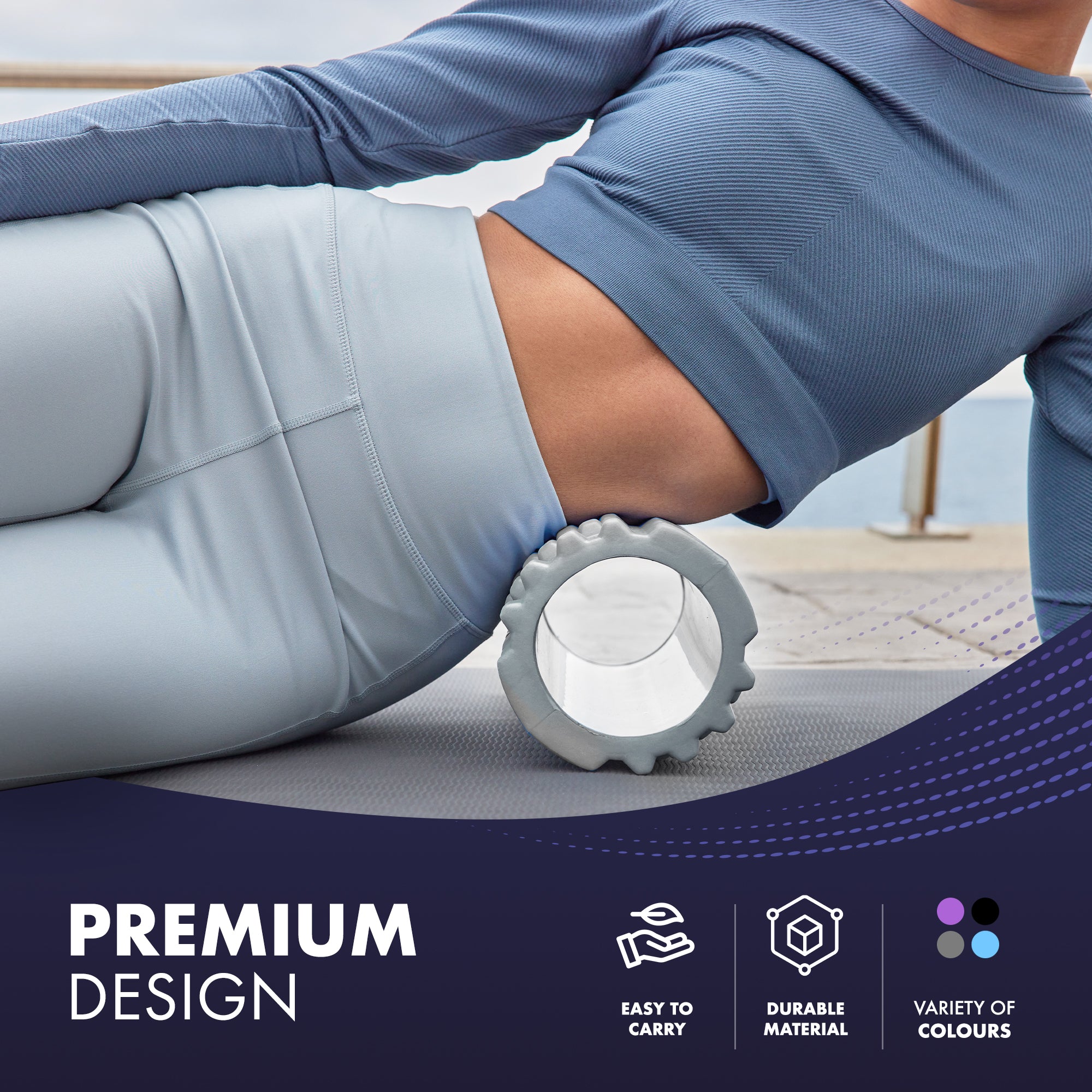 Kayman Massage Roller: High-Density Foam Deep Tissue Relief & Sports Recovery Tool for Back Pain, Balance, and Blood Flow Stimulation