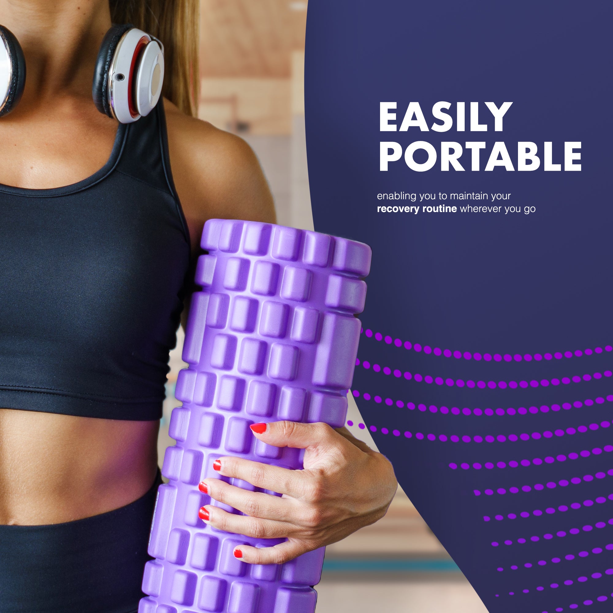 Kayman Massage Roller: High-Density Foam Deep Tissue Relief & Sports Recovery Tool for Back Pain, Balance, and Blood Flow Stimulation