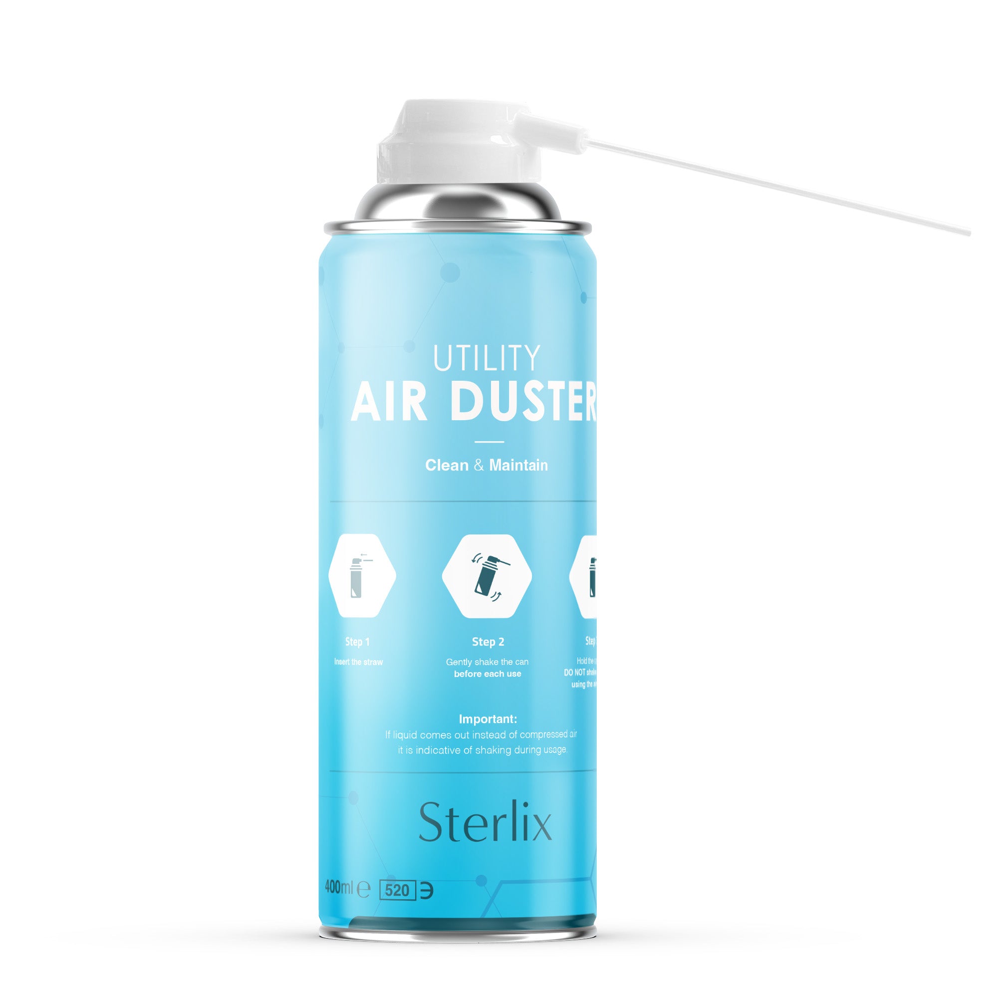 Air Duster Can 400ml Compressed Air Spray Can Dust Cleaner PC, Keyboard, Electronic Devices & Car Cleaning Protect & Maintain Easy Use Blow Dust & Dirt Extension Tube Professional Use