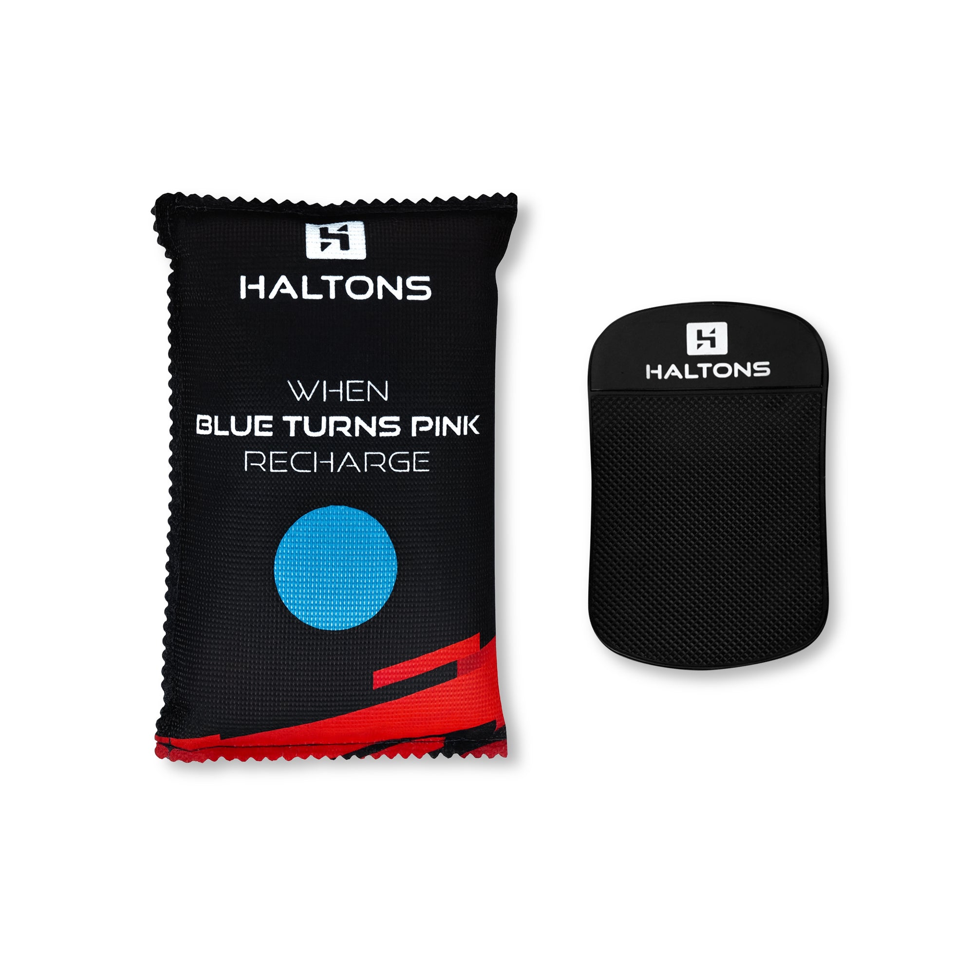 Haltons Silica Gel Dehumidifier 1kg & 350g - Reusable Moisture Absorber with Built-in Indicator & Anti-Slip Pad - Prevents Dampness & Condensation - Ideal for Cars, Closets, Storage - 28x16x4cm
