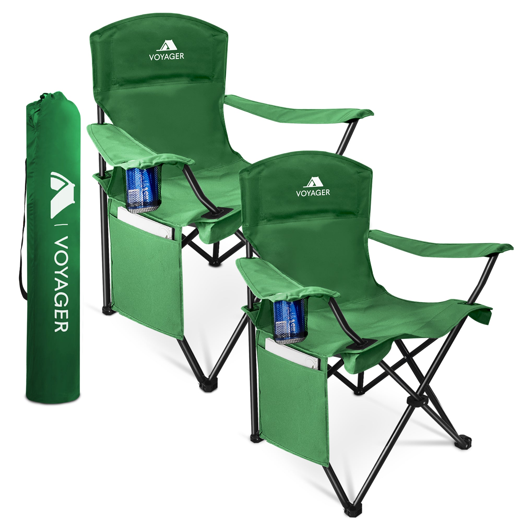 Voyager Folding Camping Chair 2-Pack - UK
