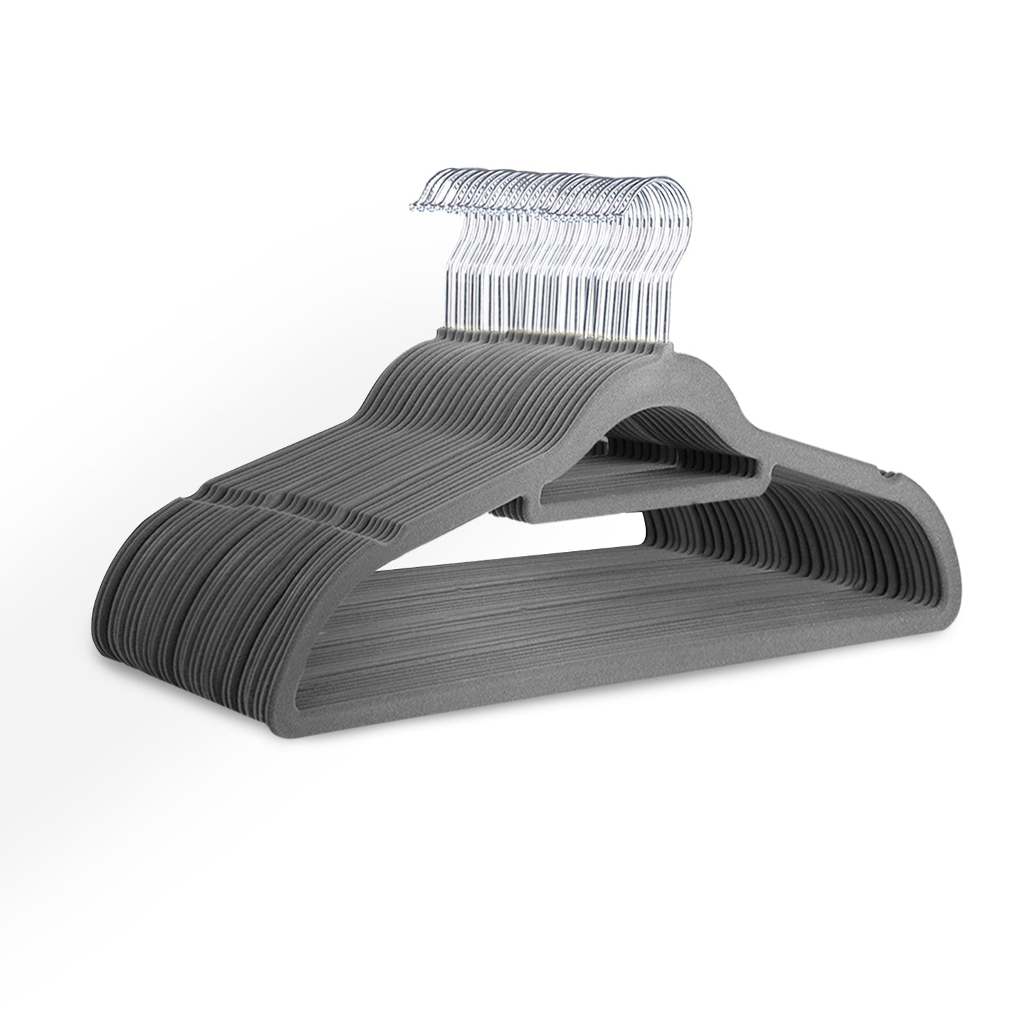 KEPLIN Velvet Hangers 30 Pack (41.5cm) - Non-Slip Clothes Coat hangers with Tie Bar and 360 Degree Hook for Home Storage Durable, Sturdy & Space Saving Wardrobe (30 Pack)