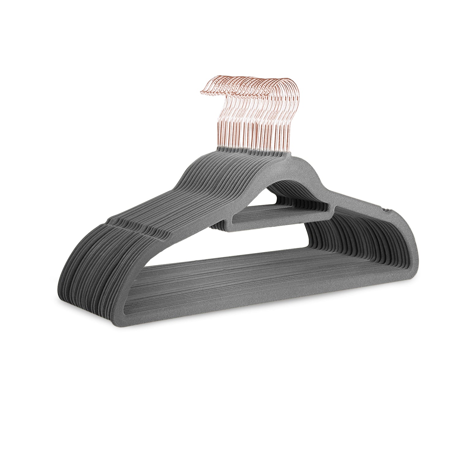 KEPLIN Velvet Hangers 20 Pack - Non-Slip Clothes Hangers with Tie Bar & 360° Hook - Durable & Sturdy, Space-Saving Wardrobe Organisers for Suits, Jackets & Clothes- Home Storage Solution