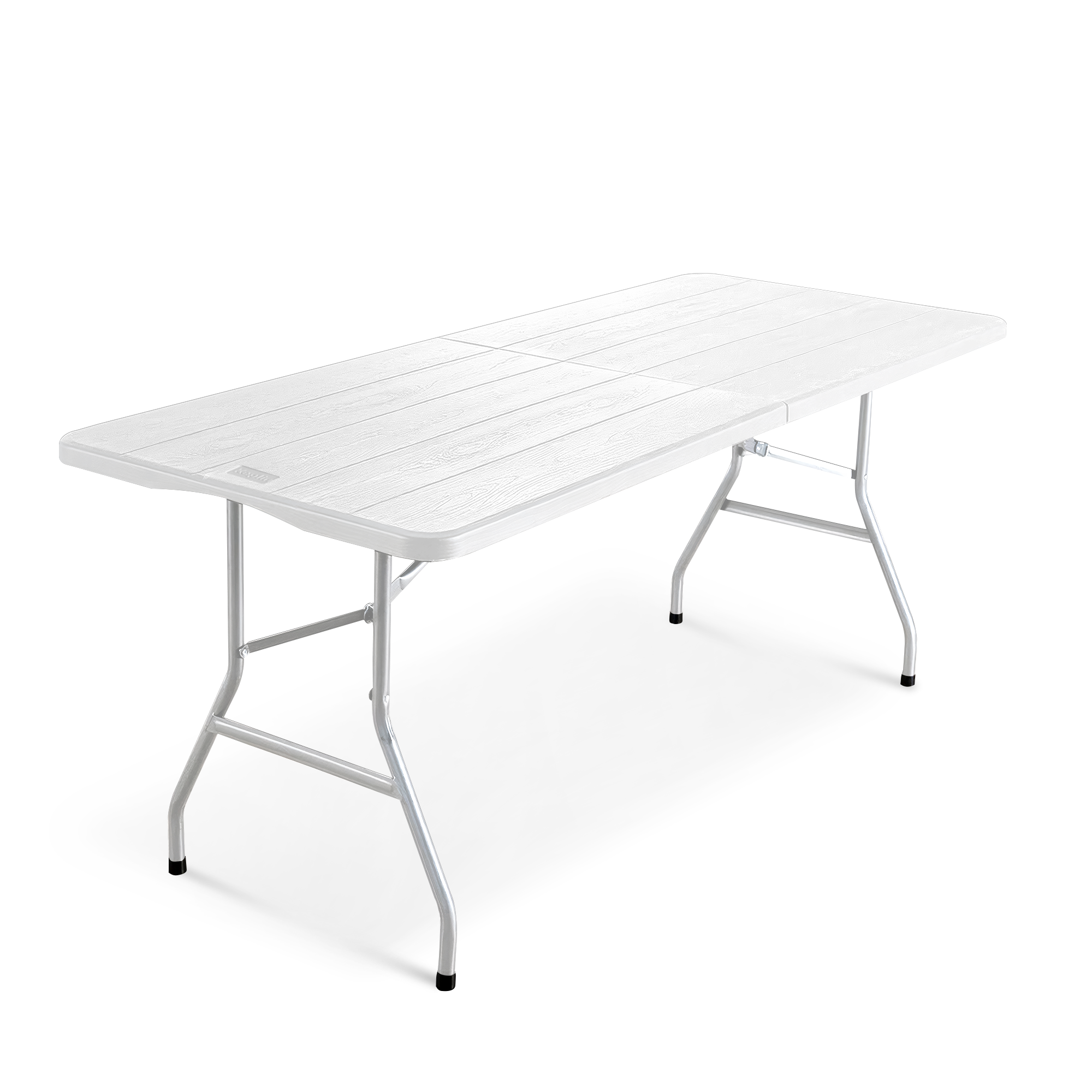 KEPLIN 6ft Folding Table with Spacious 180x70x74cm Tabletop & Sturdy Metal Frame – Waterproof, Portable, Foldaway - Ideal for Parties, BBQ, Camping, Beach, Indoor & Outdoor Use