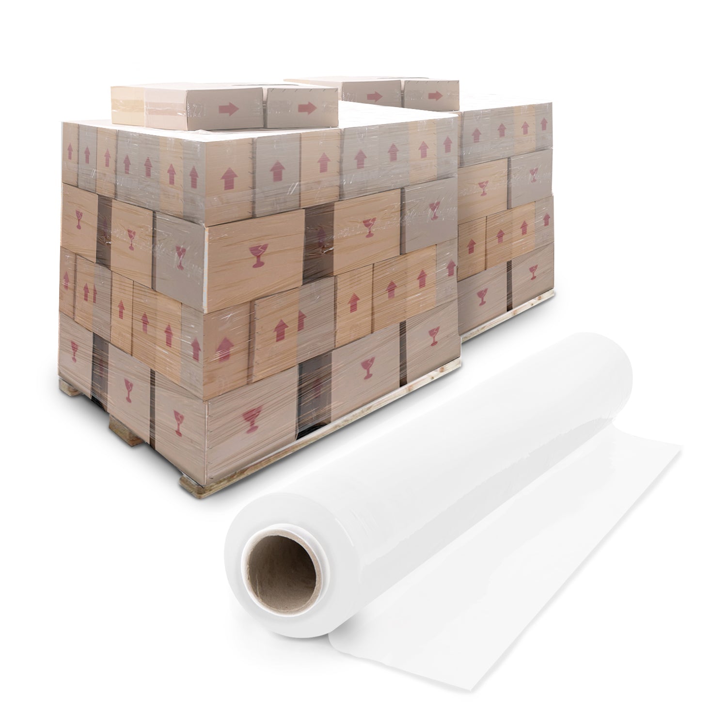 Merrimen Heavy Duty Pallet Stretch Shrink Wrap Roll | Strong & Secure Packaging Plastic Cling Film | Ideal for Packing, Moving Heavy Objects and Shifting Fragile Items (Black, 400mm x 150m)