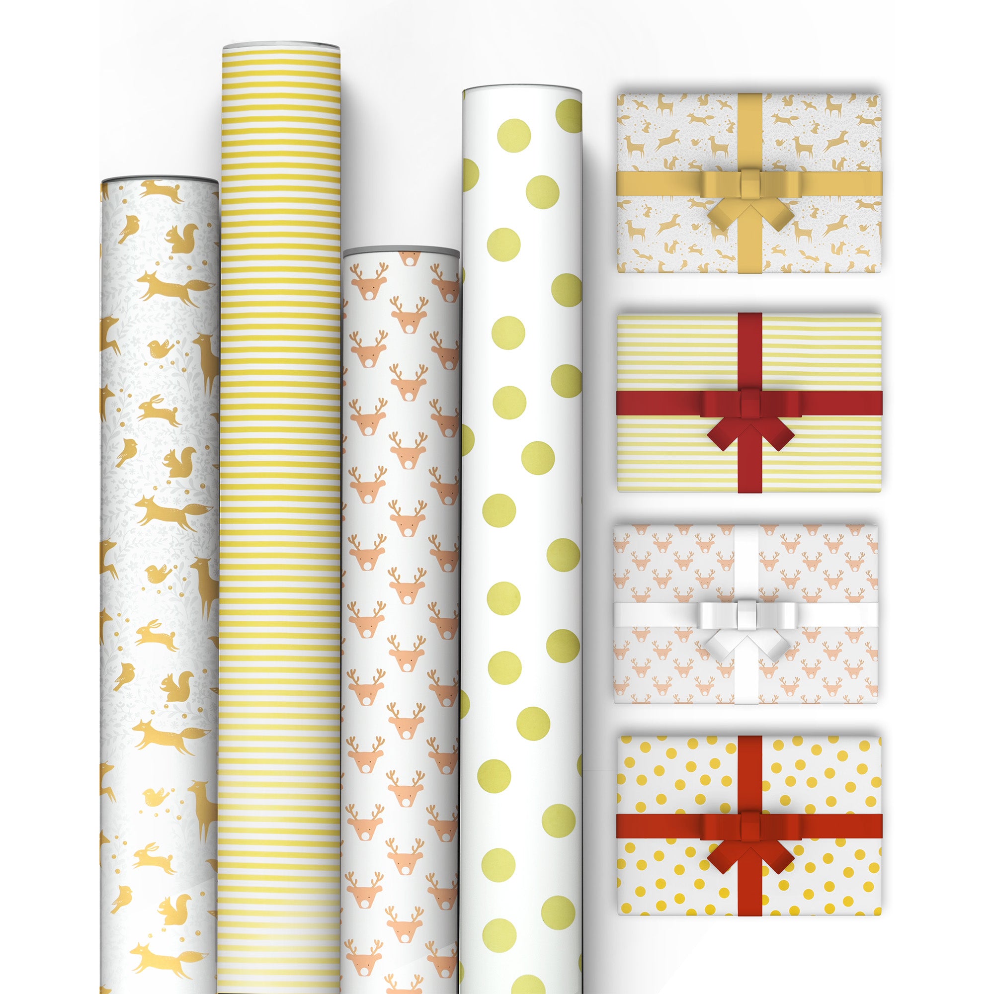 Kraft & Co 4 pack 69cm x 8M Gift Wrapping Paper Ideal for Gifts Arts & Crafts