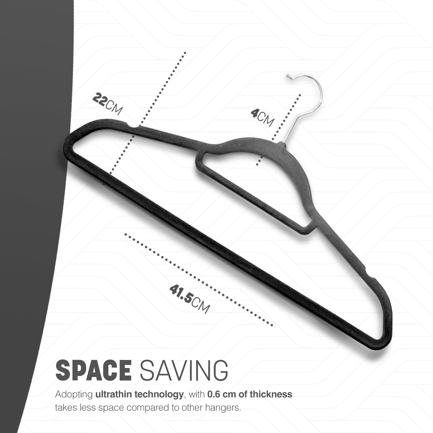 KEPLIN Velvet Hangers 50 Pack - Non-Slip Clothes Hangers with Tie Bar & 360° Hook - Durable & Sturdy, Space-Saving Wardrobe Organisers for Suits, Jackets & Clothes- Home Storage Solution