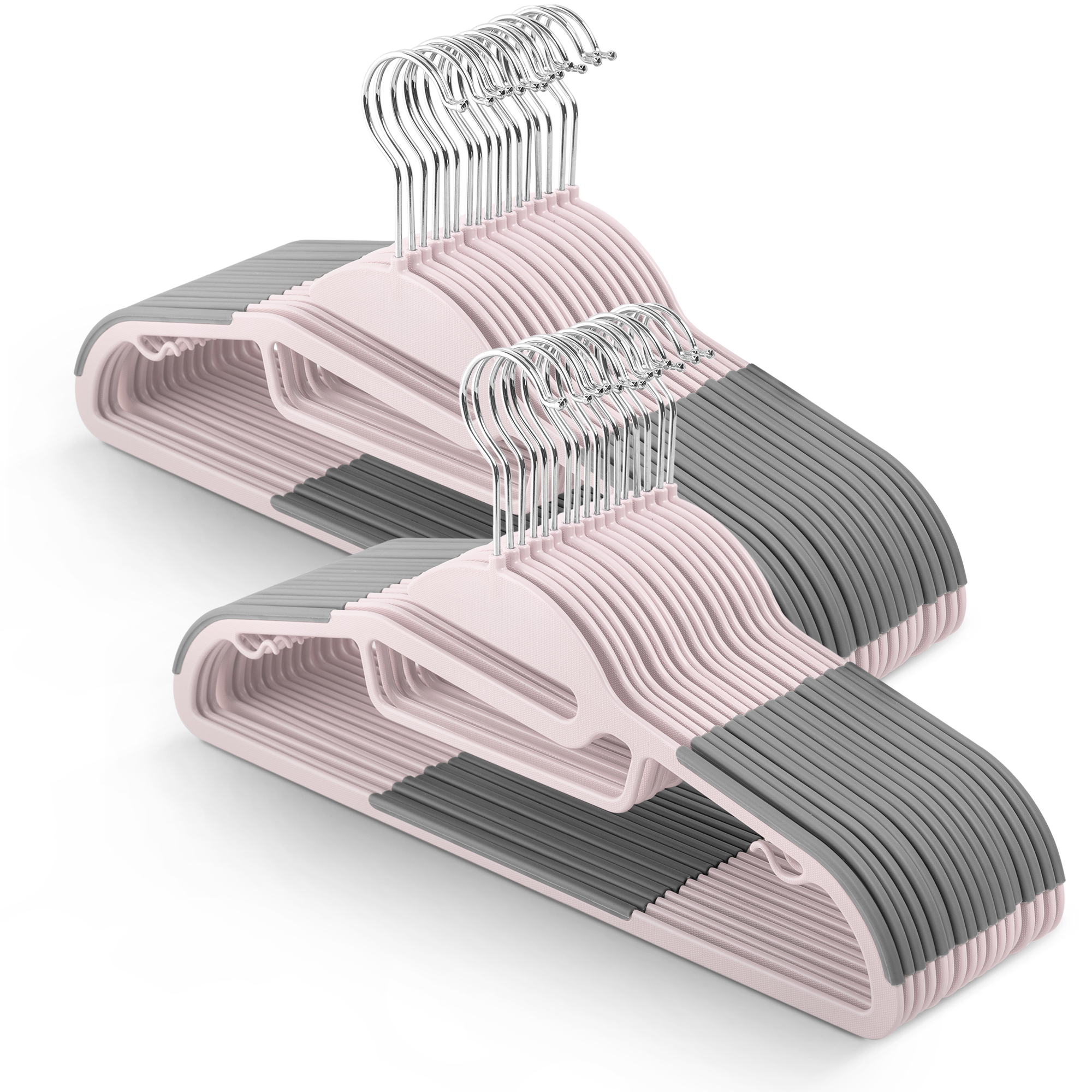 Non-Slip Hangers - Durable Slimline Design, Space Saving With 360 Swivel