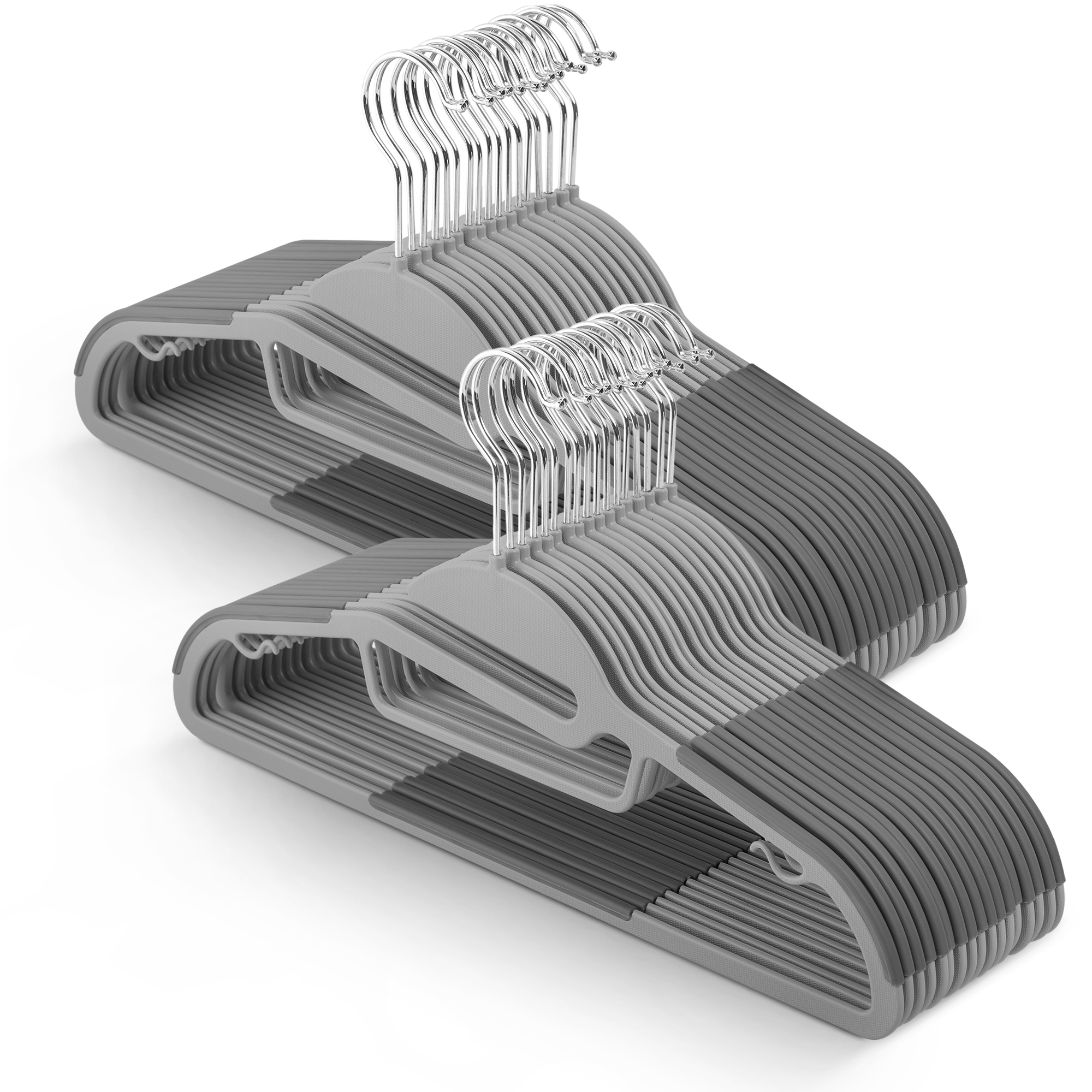 Non-Slip Hangers - Durable Slimline Design, Space Saving With 360 Swivel