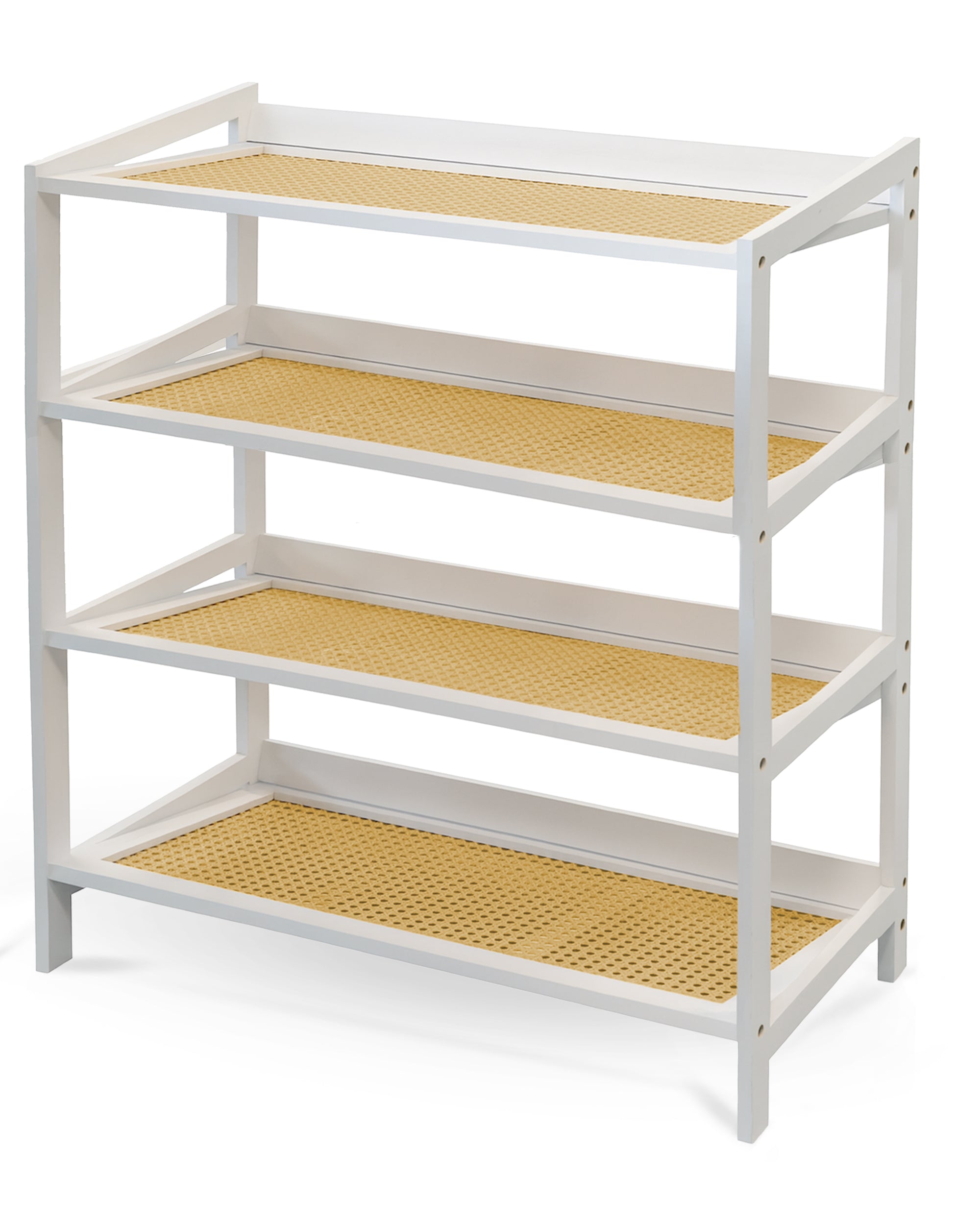 KEPLIN 2/3/4 Tier Bamboo and Rattan Shoe Rack Organiser – Eco-Friendly, Durable, Easy Assembly – Compact Design for Entryway, Closet, or Hallway – Stylish and Functional Storage – Black and Natural