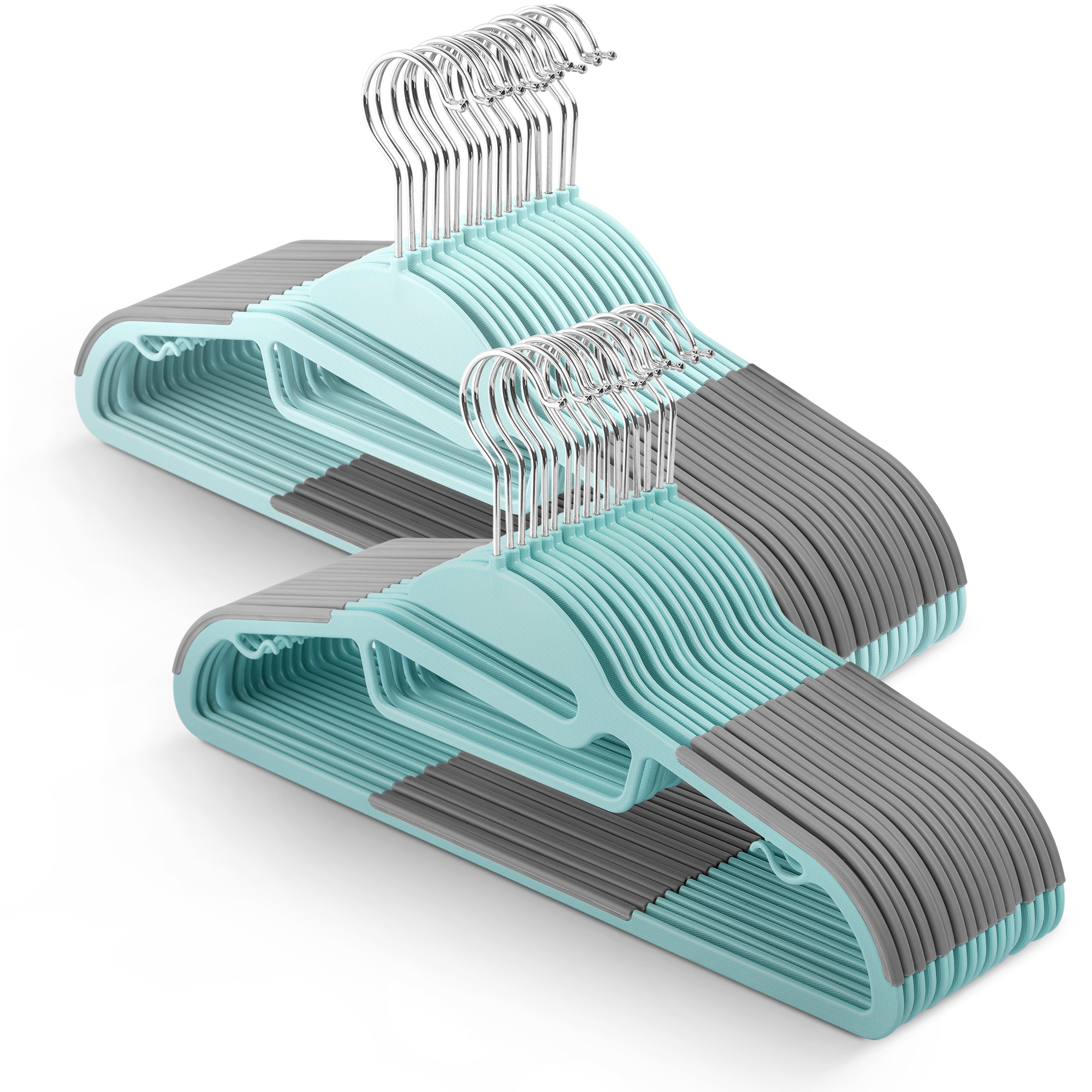 Non-Slip Hangers - Durable Slimline Design, Space Saving With 360 Swivel