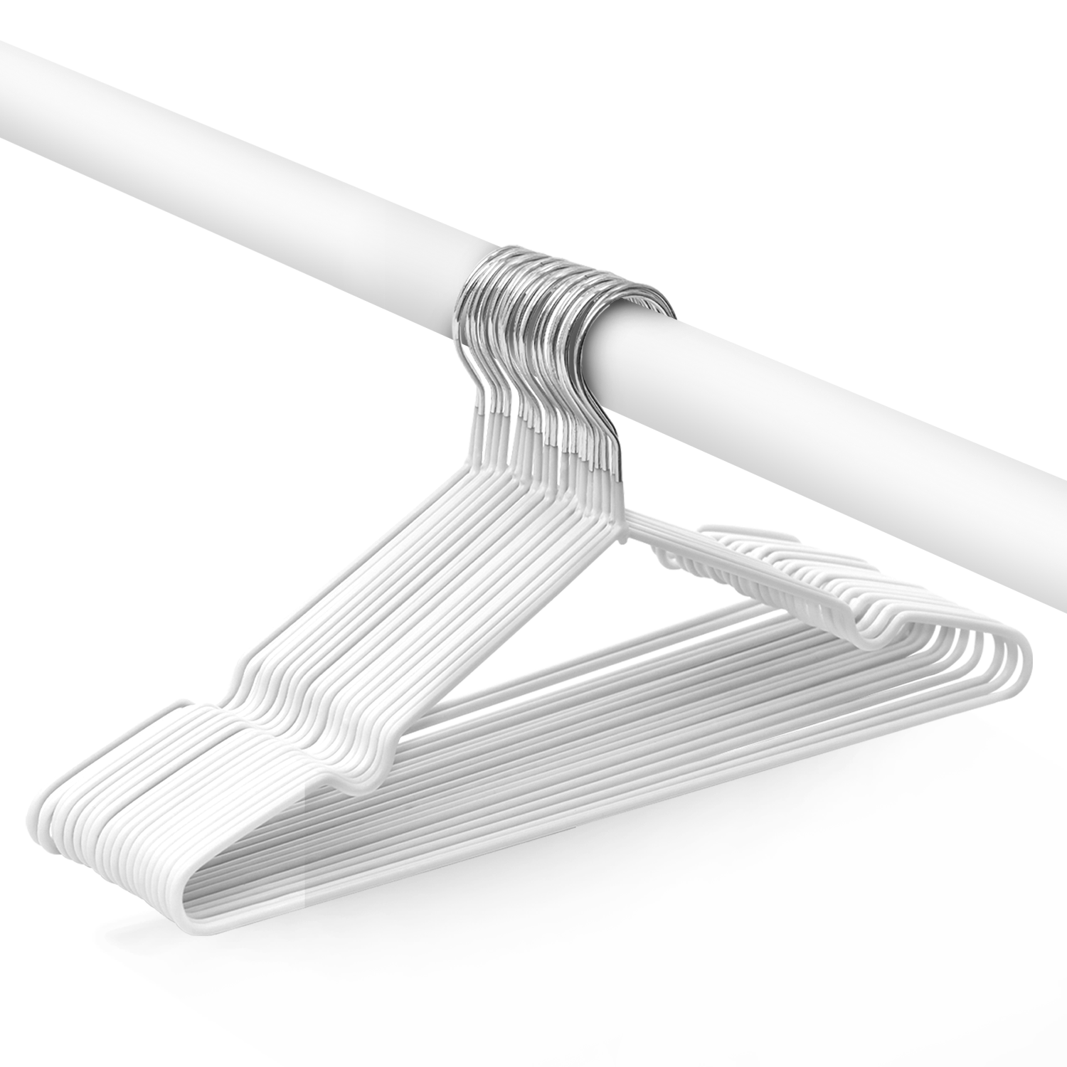 20pcs Metal Hangers Premium Rubber Coated - Non-Slip Clothes Hangers with 360° Swivel Hook