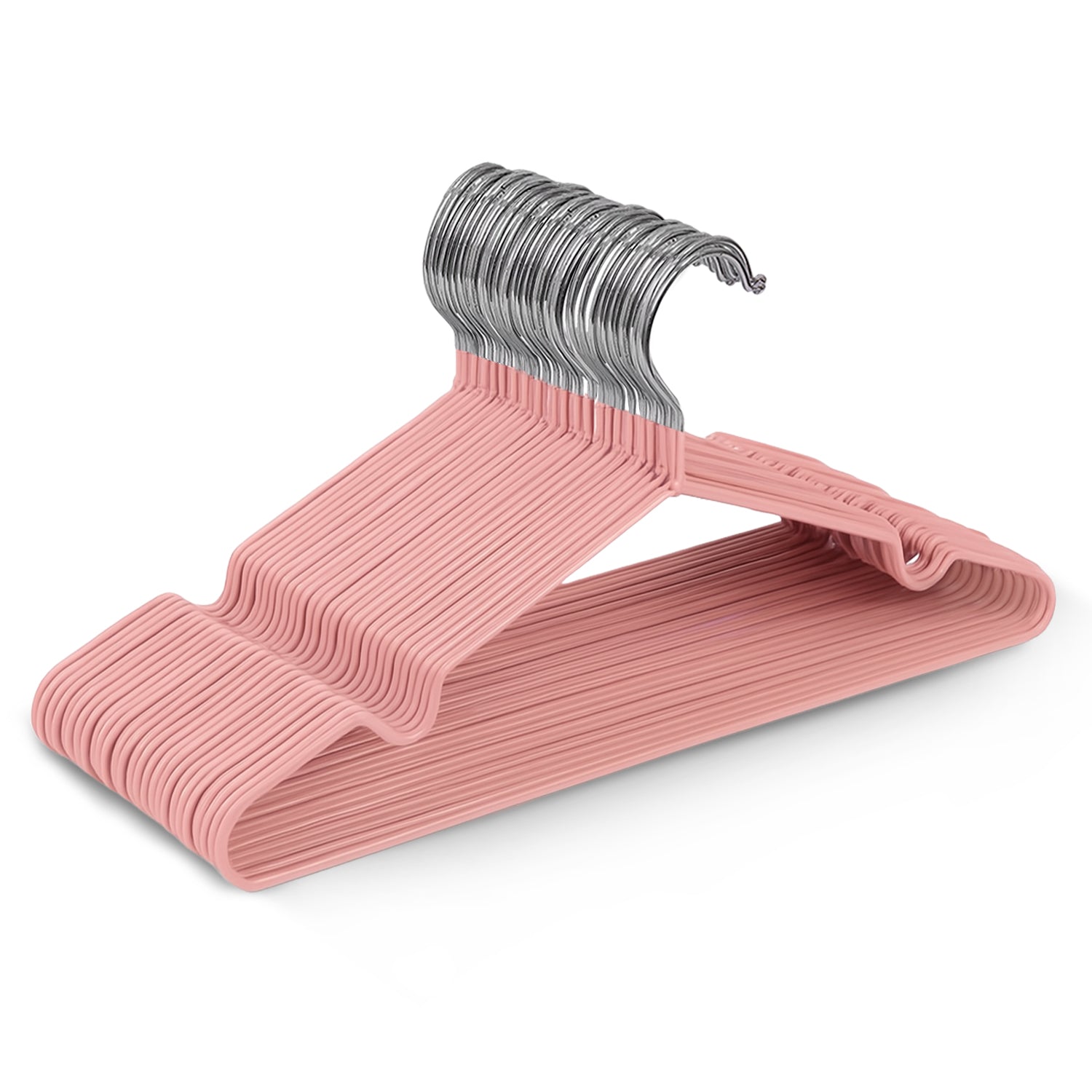 20pcs Metal Hangers Premium Rubber Coated - Non-Slip Clothes Hangers with 360° Swivel Hook