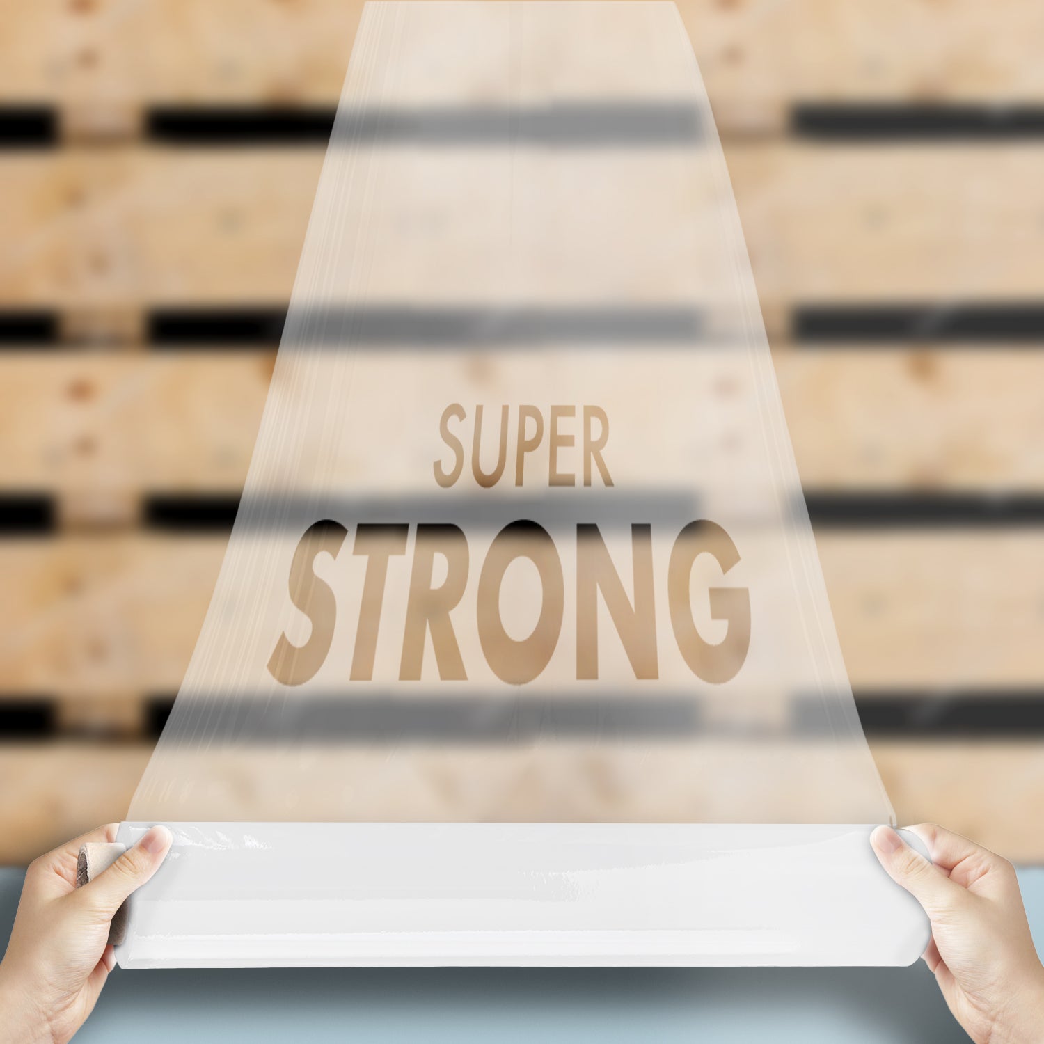 Merrimen Heavy Duty Pallet Stretch Shrink Wrap Roll | Strong & Secure Packaging Plastic Cling Film | Ideal for Packing, Moving Heavy Objects and Shifting Fragile Items (Black, 400mm x 150m)