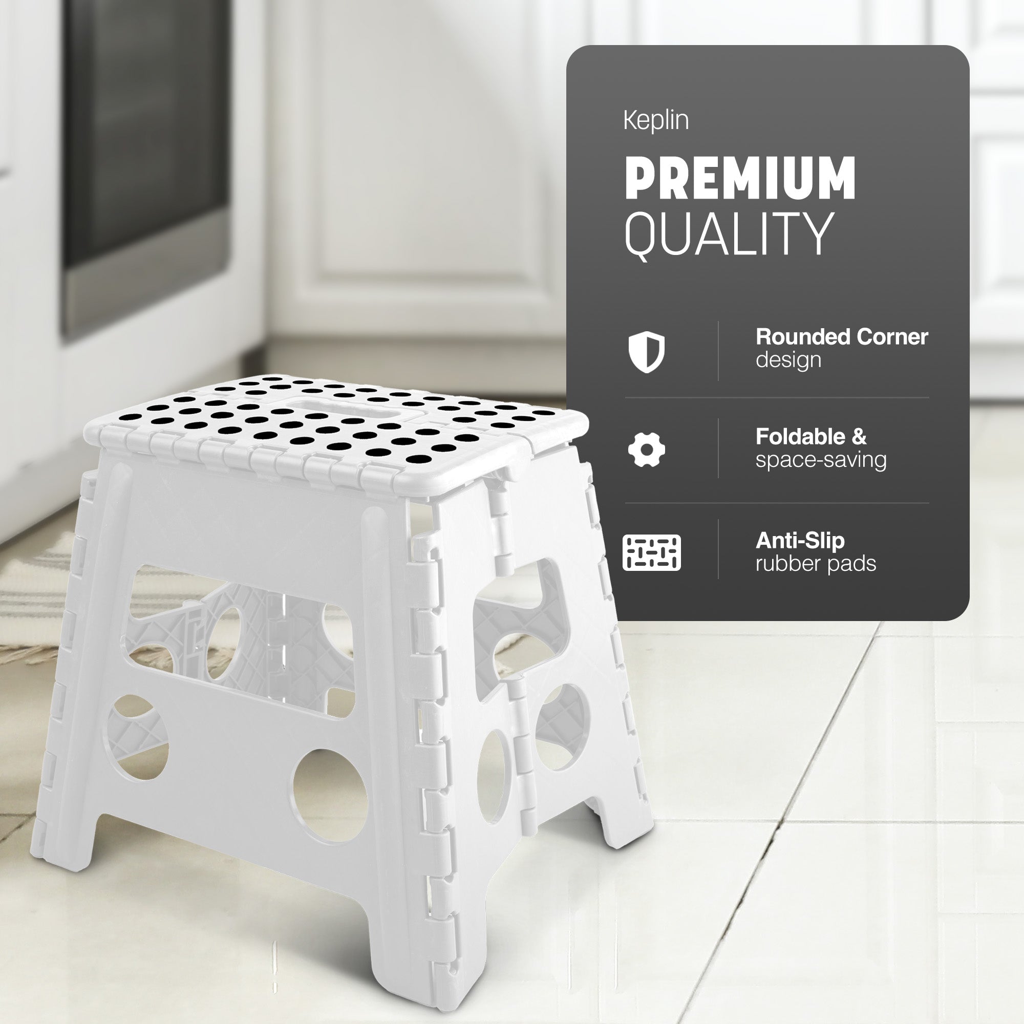 KEPLIN 13inch Heavy Duty Folding Step Stool