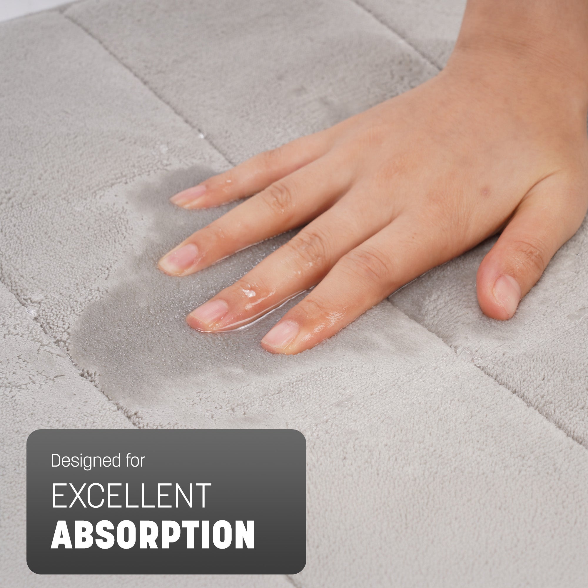 KEPLIN Ultra-Soft Memory Foam Bath Mat - Highly Absorbent, Non-Slip, Machine Washable Luxury for Bathroom Floors- 60x 90cm