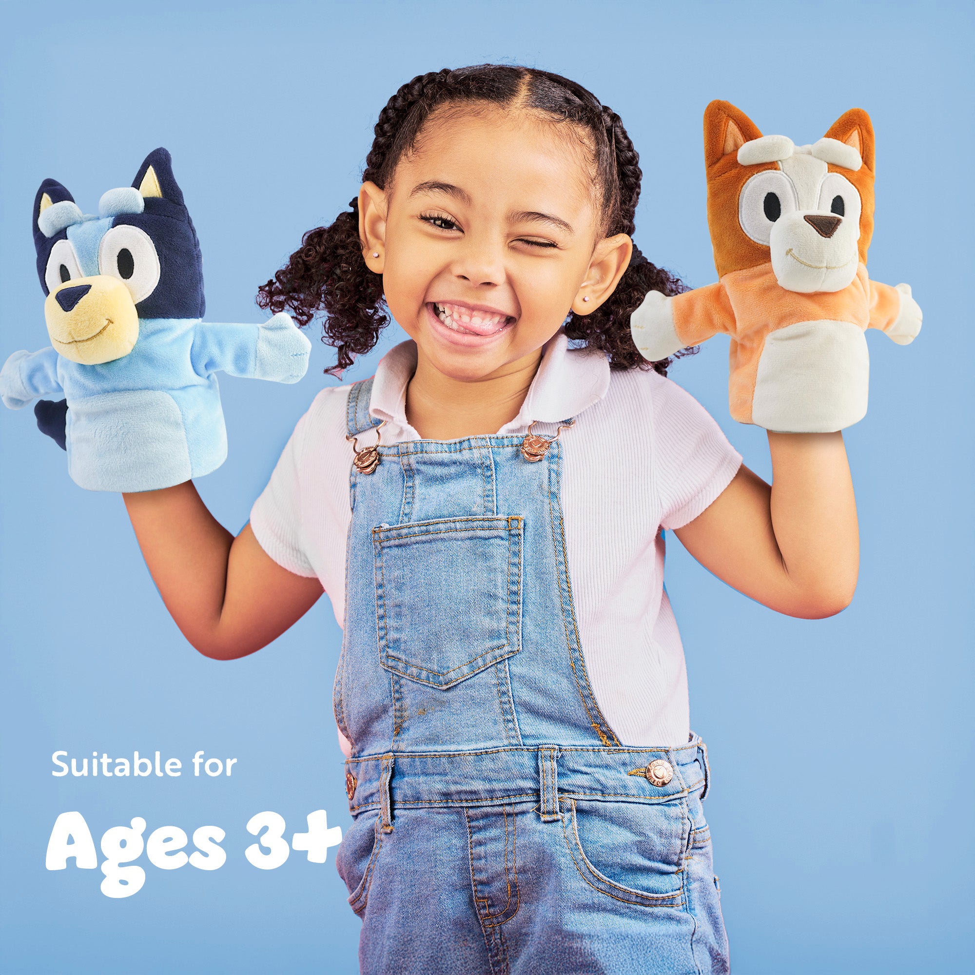 Bluey Wooden Puppet Theater Playset - FSC-Certified Wood, Eco-Friendly Toy for Kids 3+