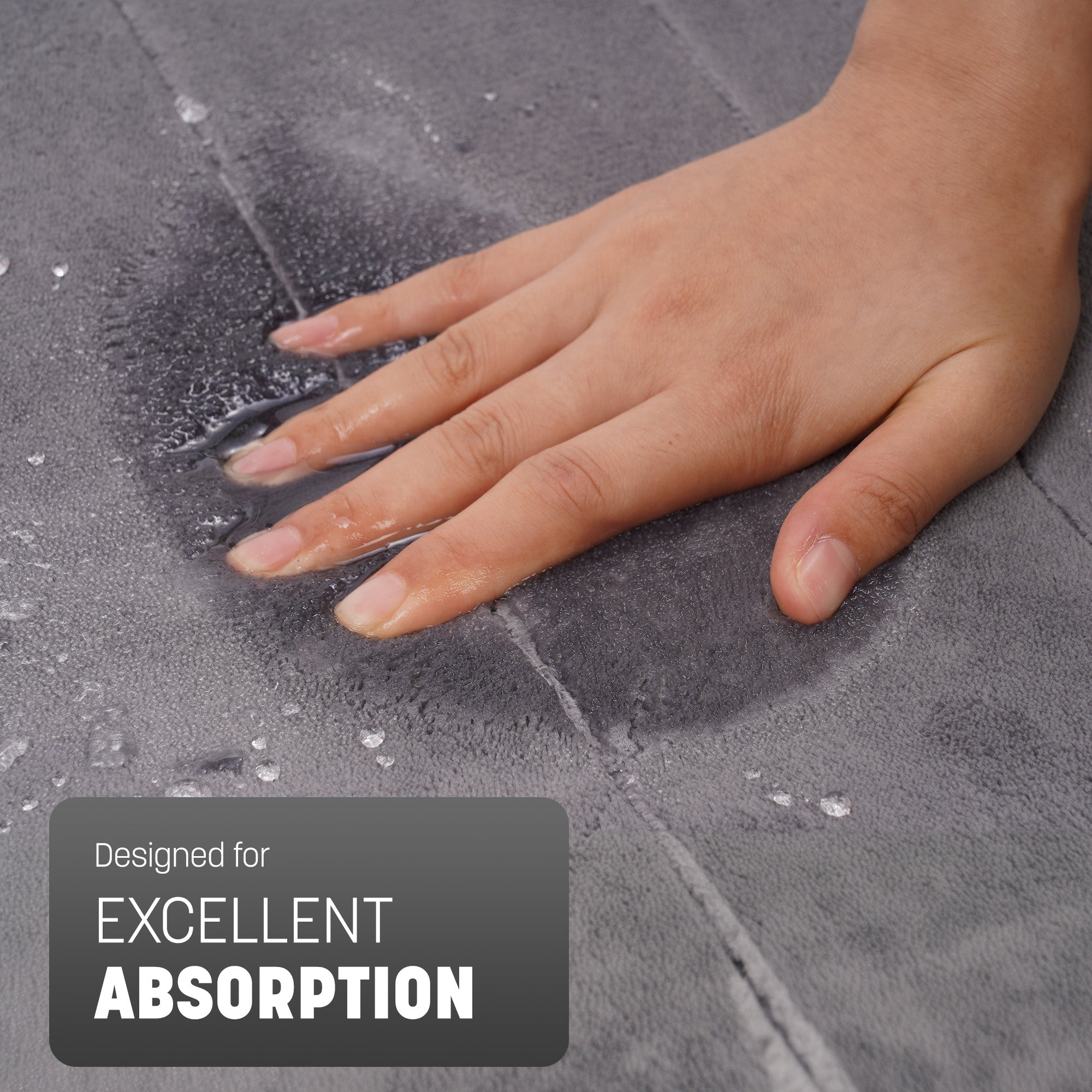 KEPLIN Ultra-Soft Memory Foam Bath Mat - Highly Absorbent, Non-Slip, Machine Washable Luxury for Bathroom Floors- 60x 90cm