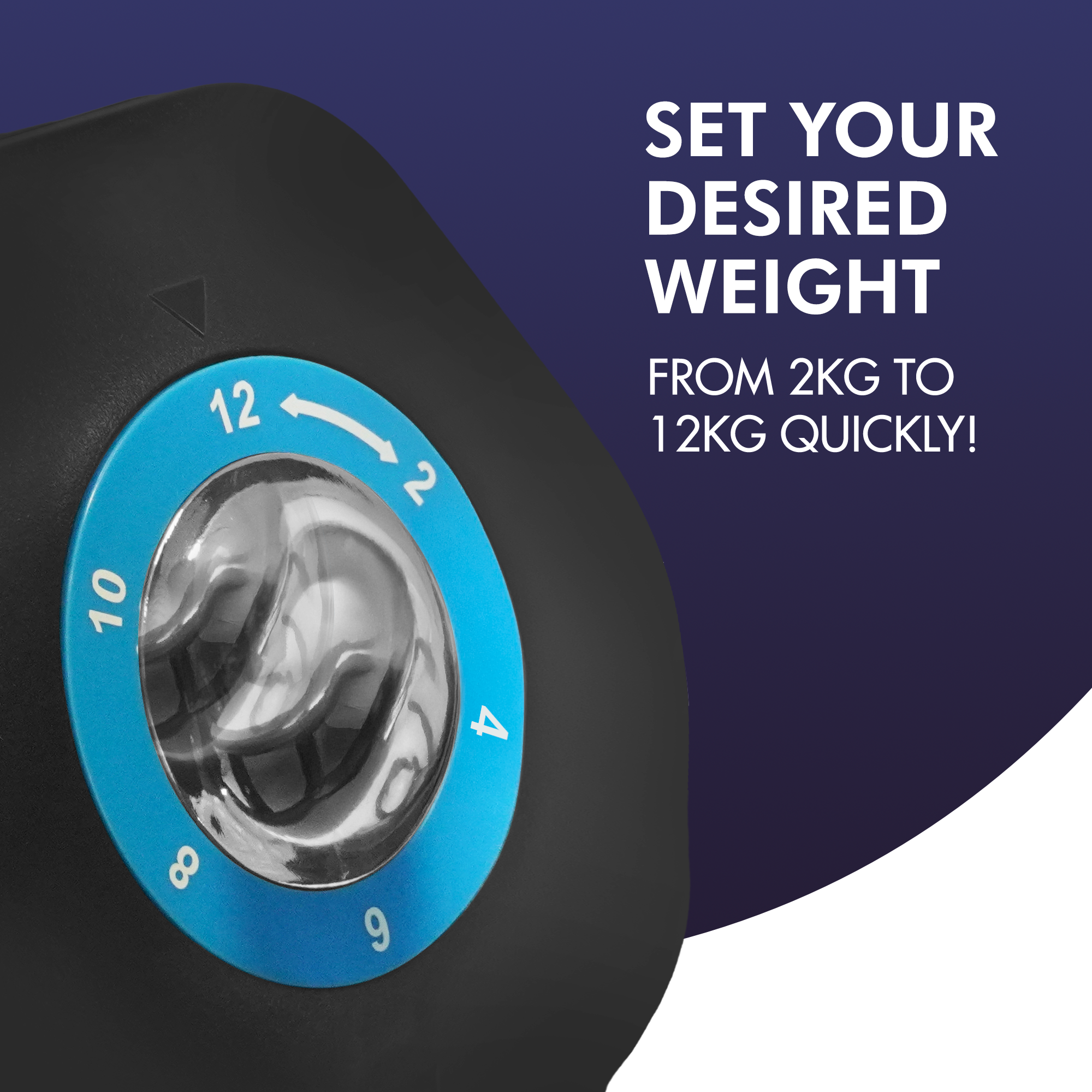 Kayman 12-in-1 Adjustable Dumbbells Set Pair, Home Gym Weights, 24kg Pairs Space-Saving Fitness Equipment with Smart Click Adjustment